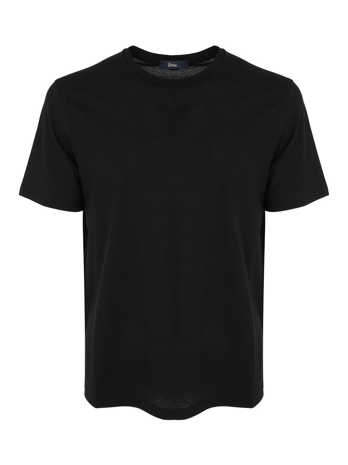 Herno Crepe T-shirt In Black
