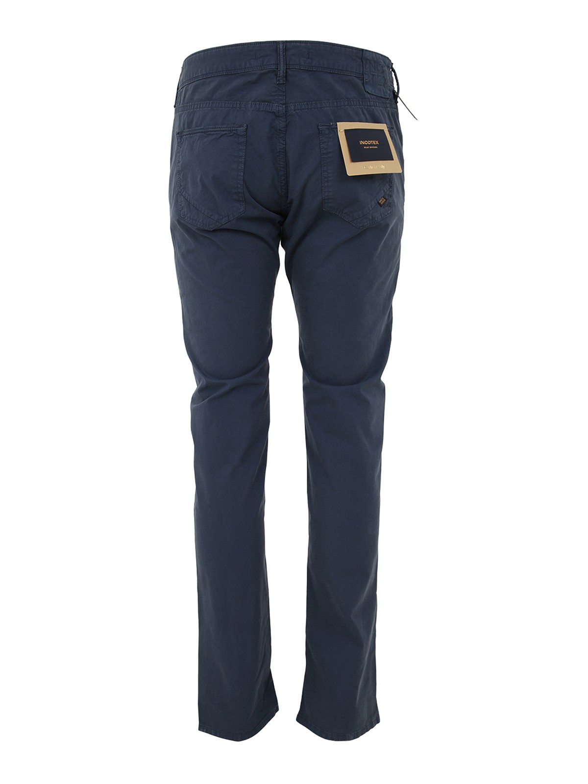 Shop Incotex Genjc Five Pocket Comfort Denim Jeans In Blue