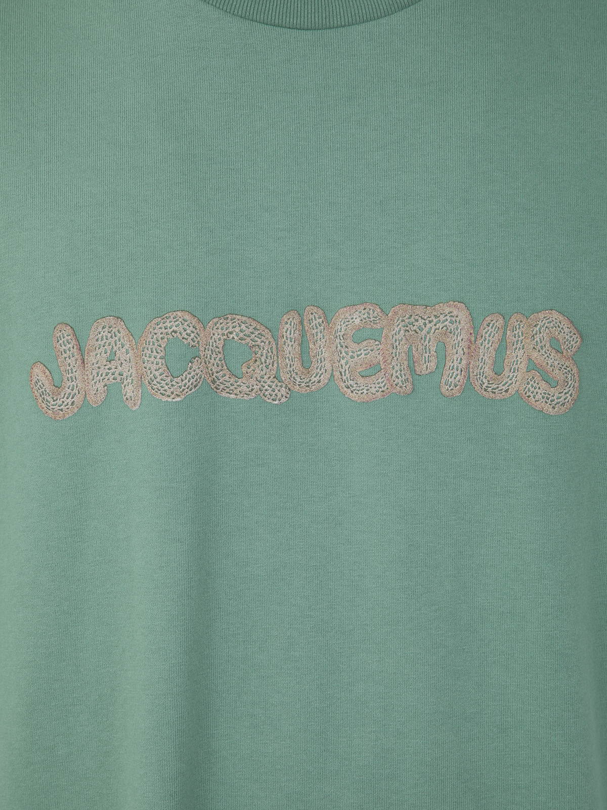 Jacquemus Le T-shirt Raphia Tee - Light Green|23E235JS09621025AU