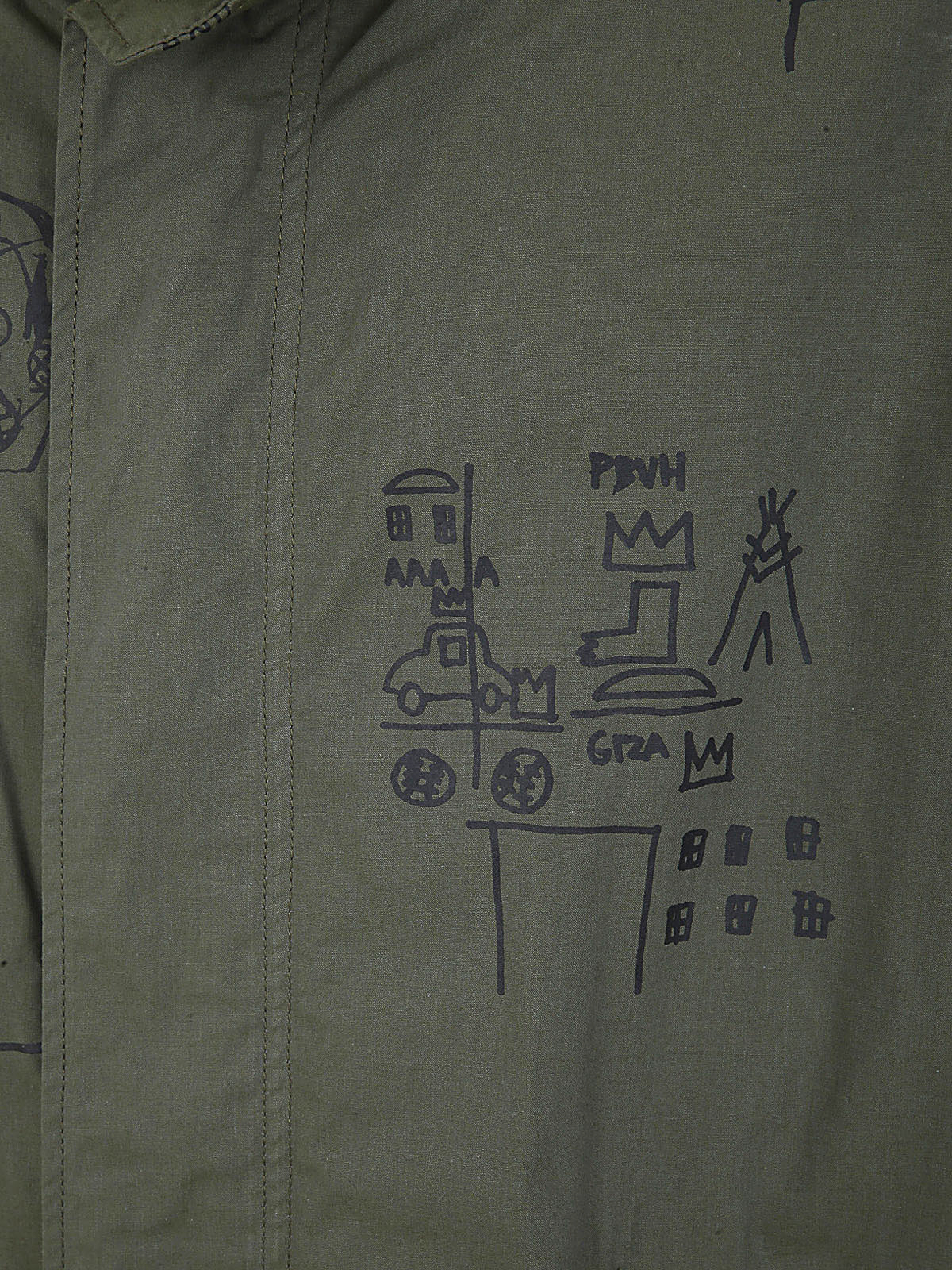 Shop Junya Watanabe Detail Drawing Parka In Green