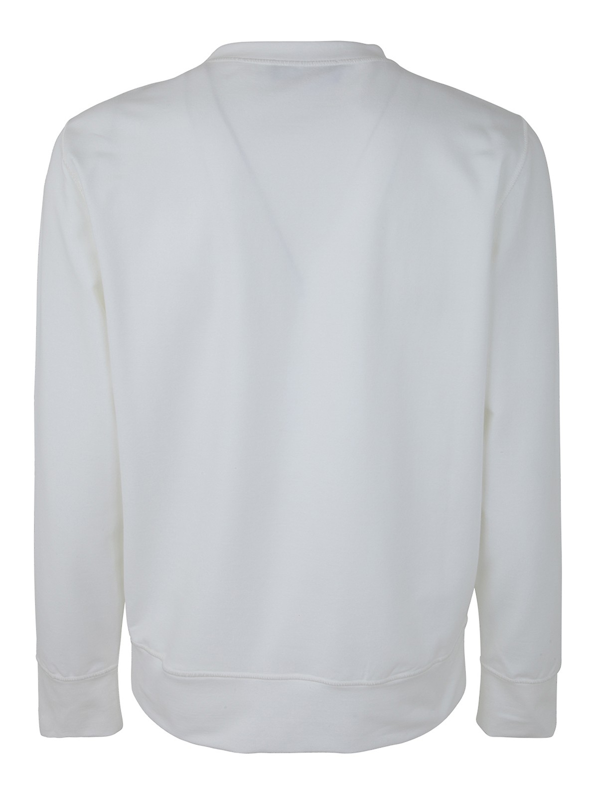 Shop Kiton Round Neck Sweater In Blanco