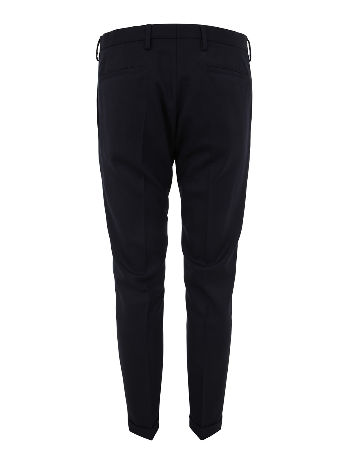 Shop Paul Smith Wool Blend Casual Trousers In Black