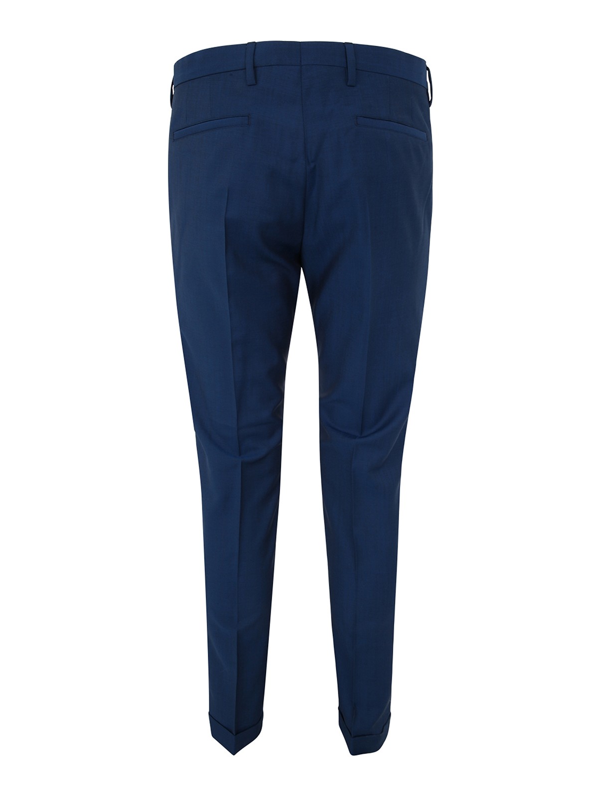 Shop Paul Smith Wool Blend Casual Trousers In Blue