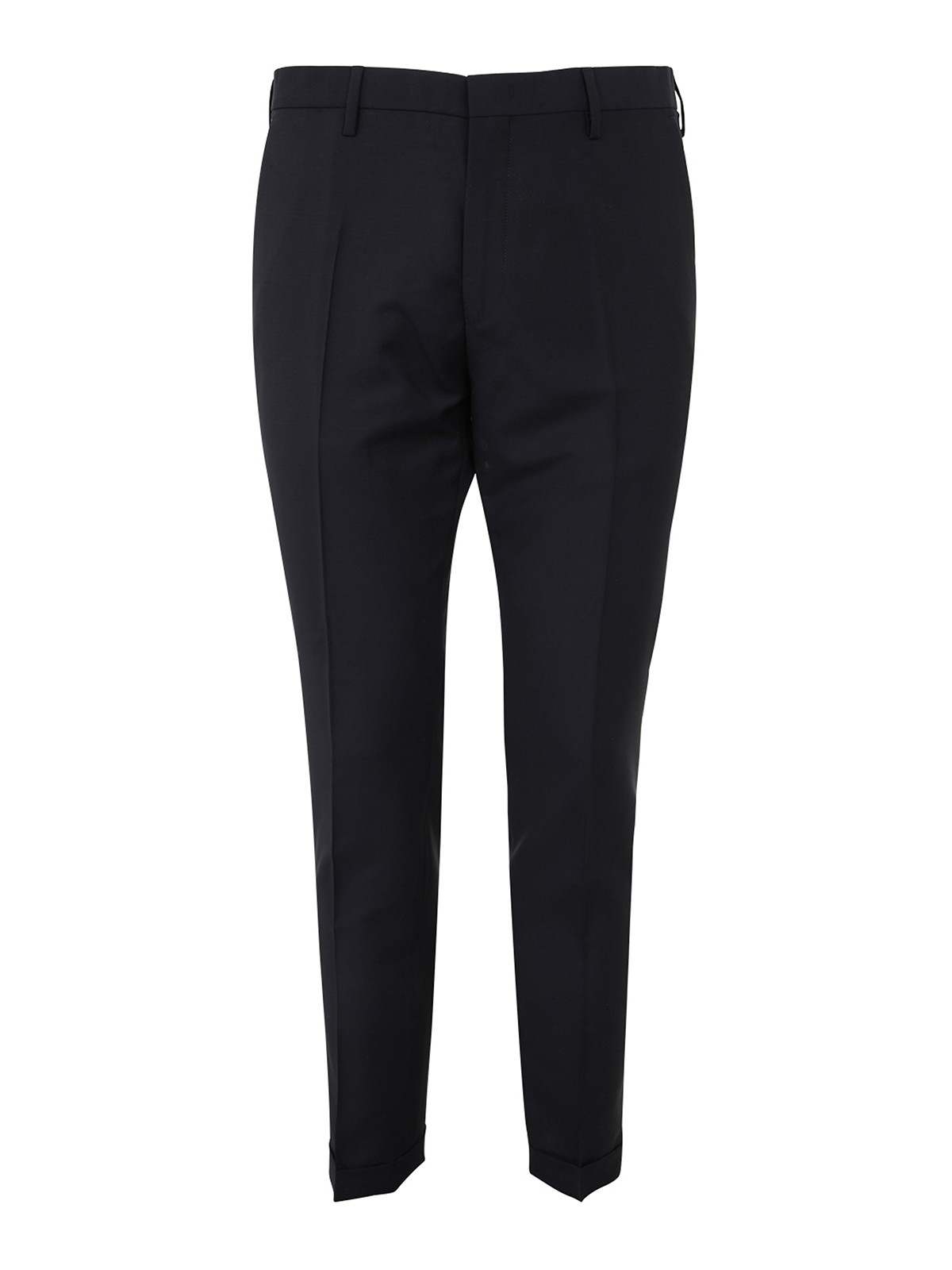 Paul Smith Wool Blend Casual Trousers In Black
