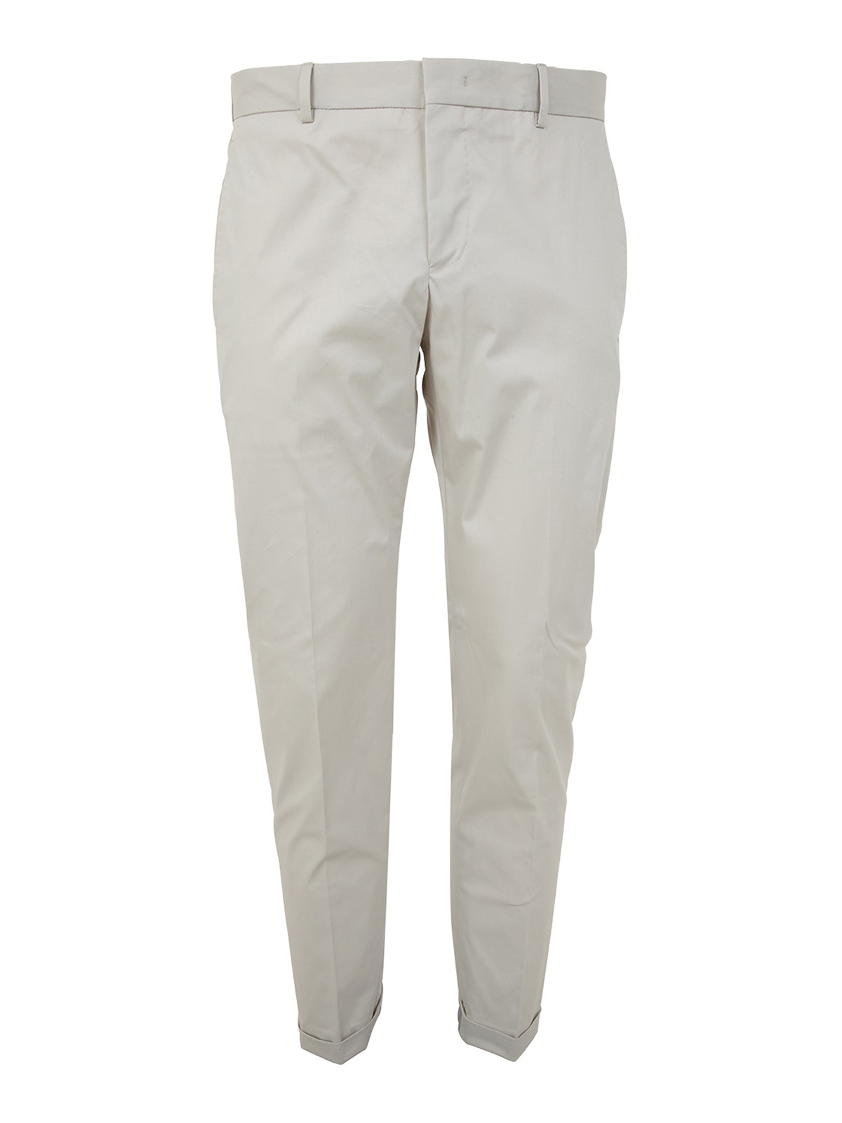 Pt Torino Men's Garment-dyed Silk Trousers In White