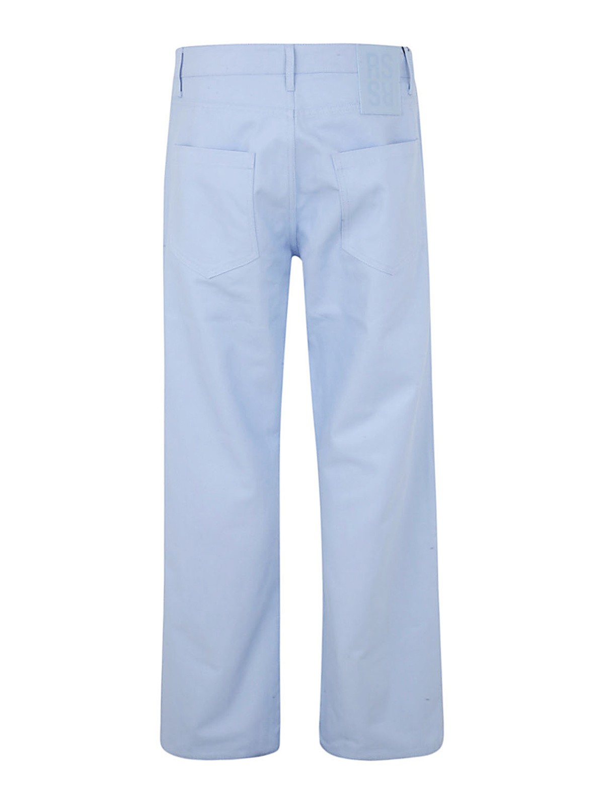 Shop Raf Simons Cotton Casual Trousers In Azul Claro