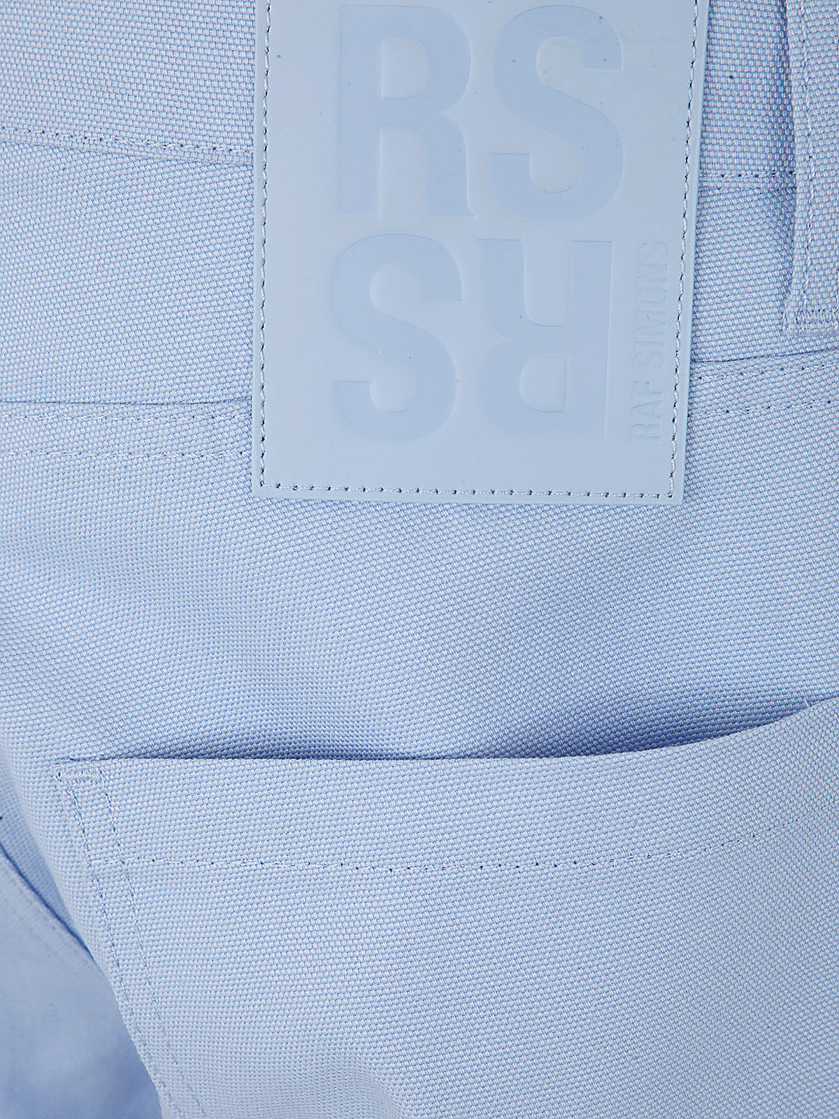 Shop Raf Simons Cotton Casual Trousers In Azul Claro