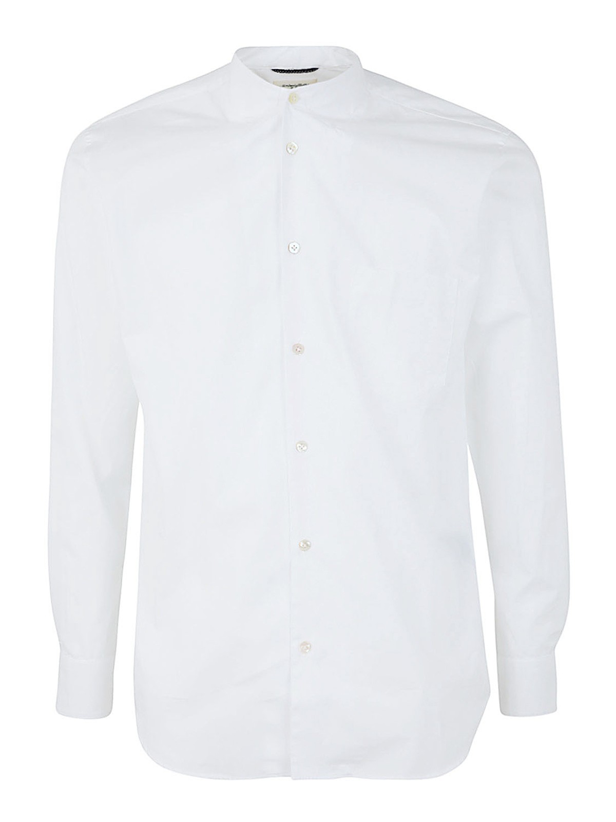 Shop Tintoria Mattei Plain Collar Shirt In White