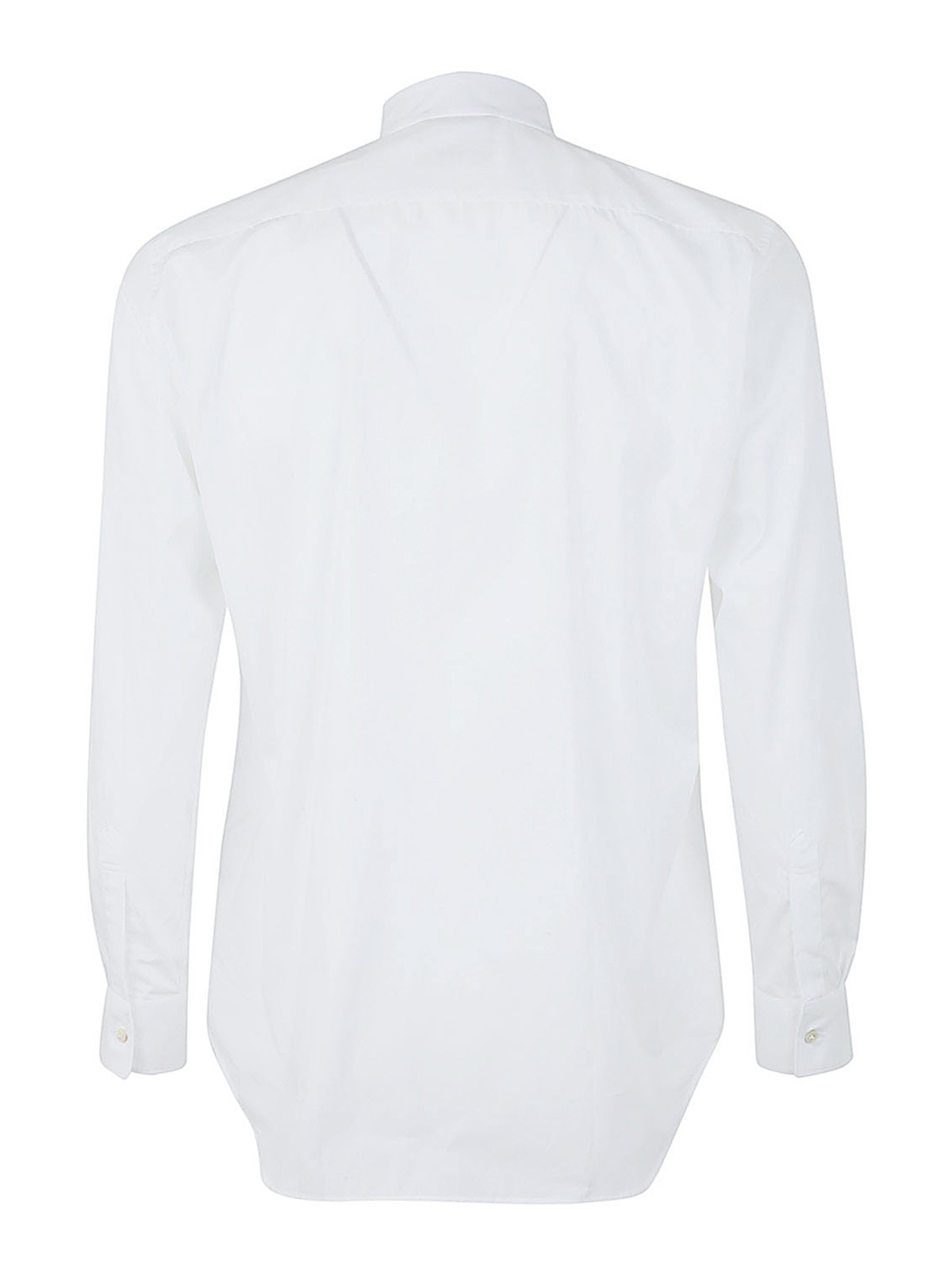 Shop Tintoria Mattei Plain Collar Shirt In White