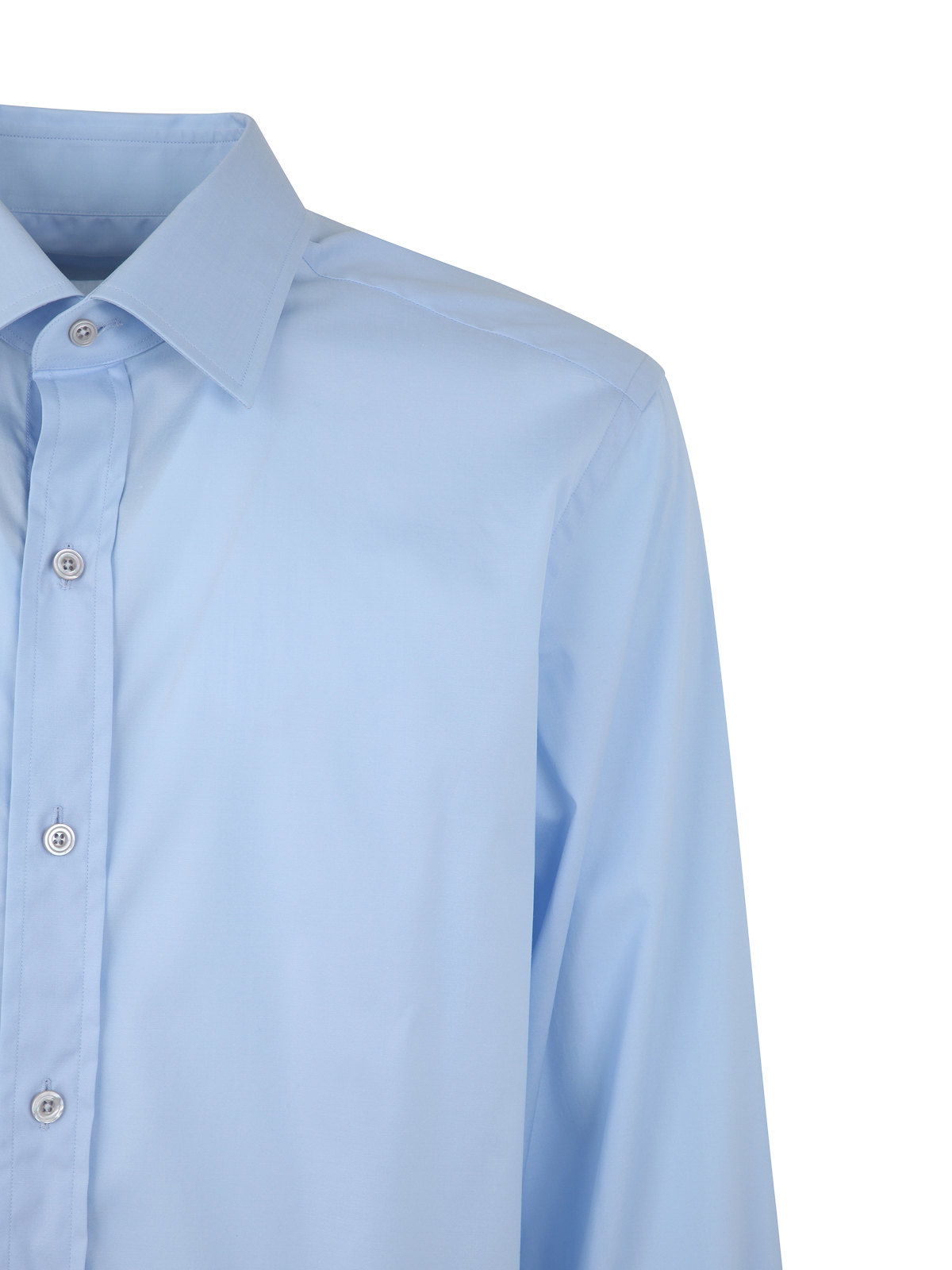 Shop Tom Ford Natural Stretch Poplin Slim Fit Shirt In Blue