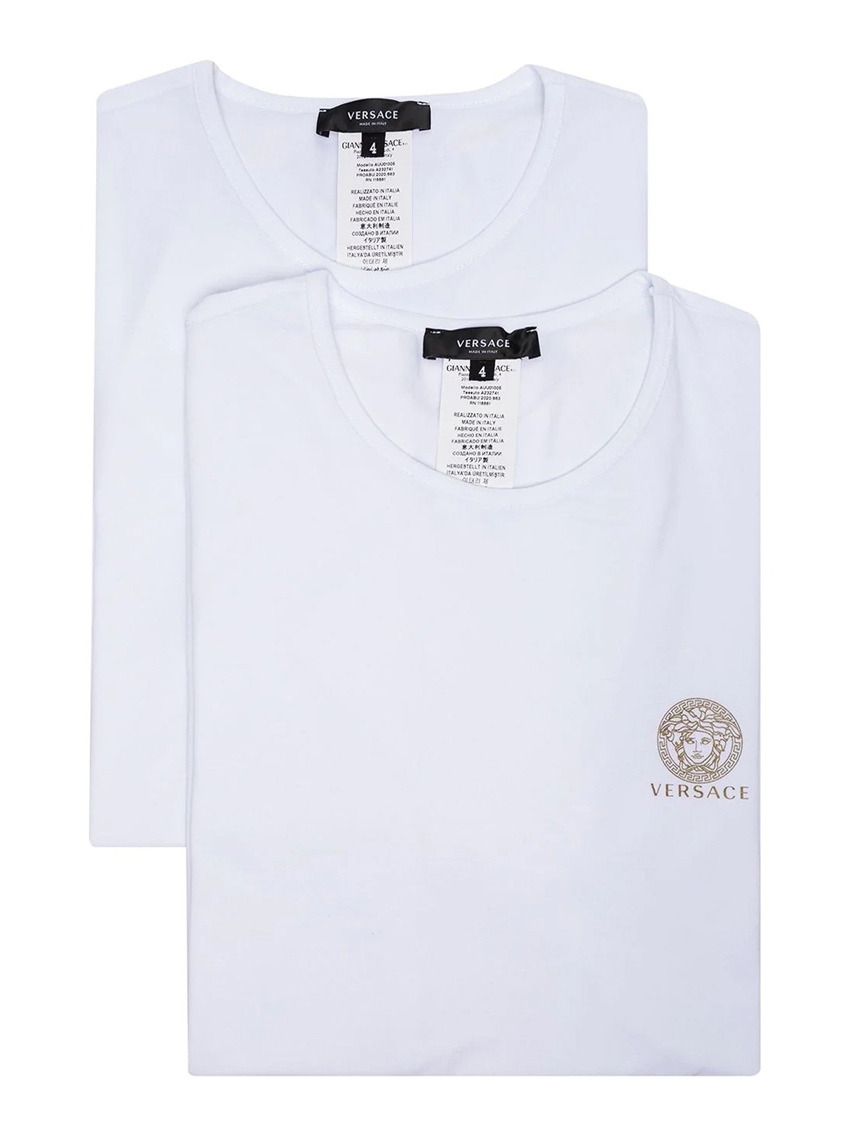Shop Versace Set Of Two T-shirt In White