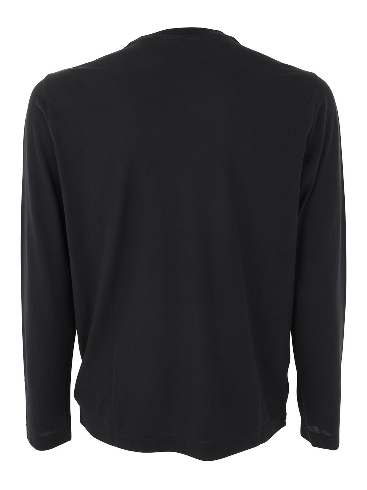 Shop Zanone Cotton T-shirt In Black