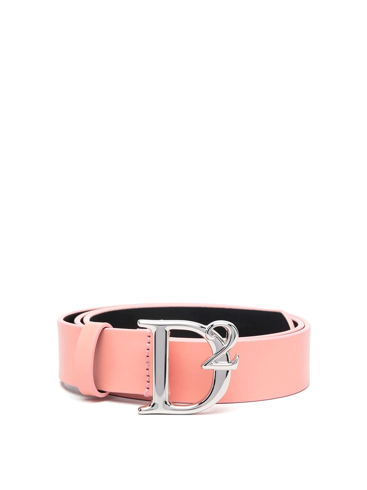 Shop Dsquared2 Leather Logo Belt In Pink