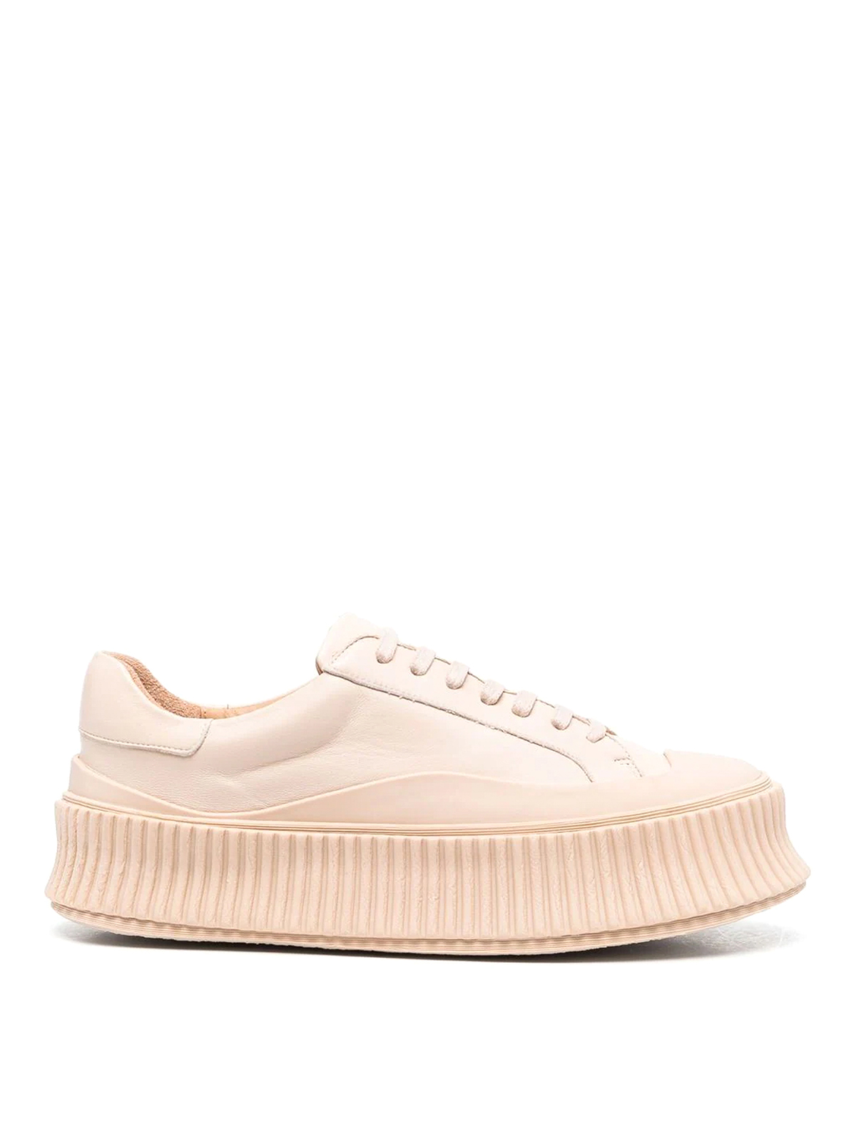 Jil Sander Bio Cotton Low Laced Trainers In Rosado
