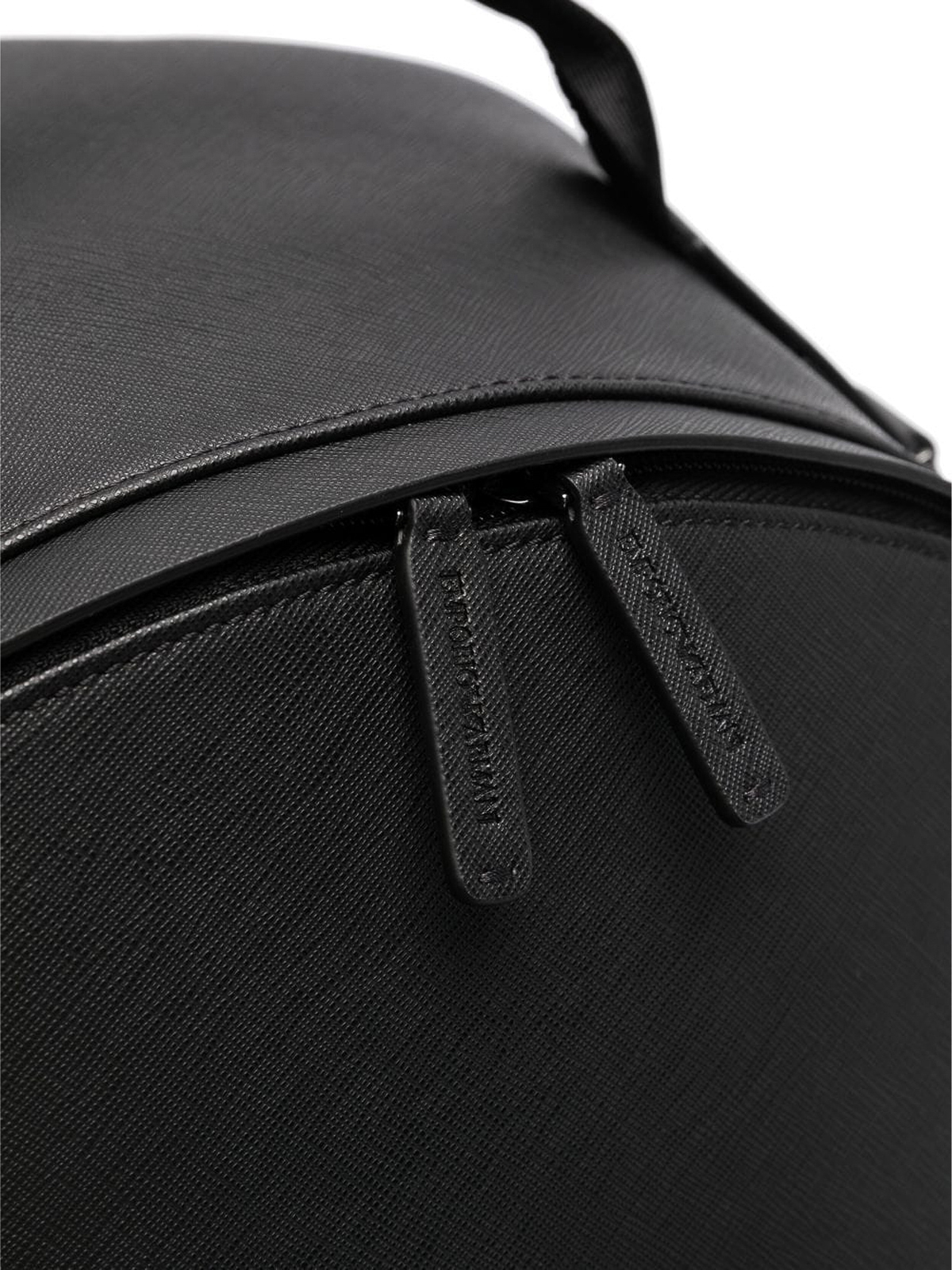 Shop Ea7 Leather Backpack In Black