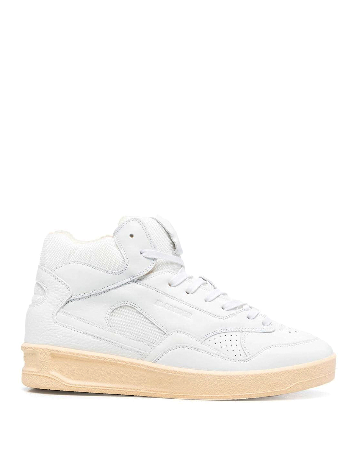 Shop Jil Sander High Top Sneakers In White