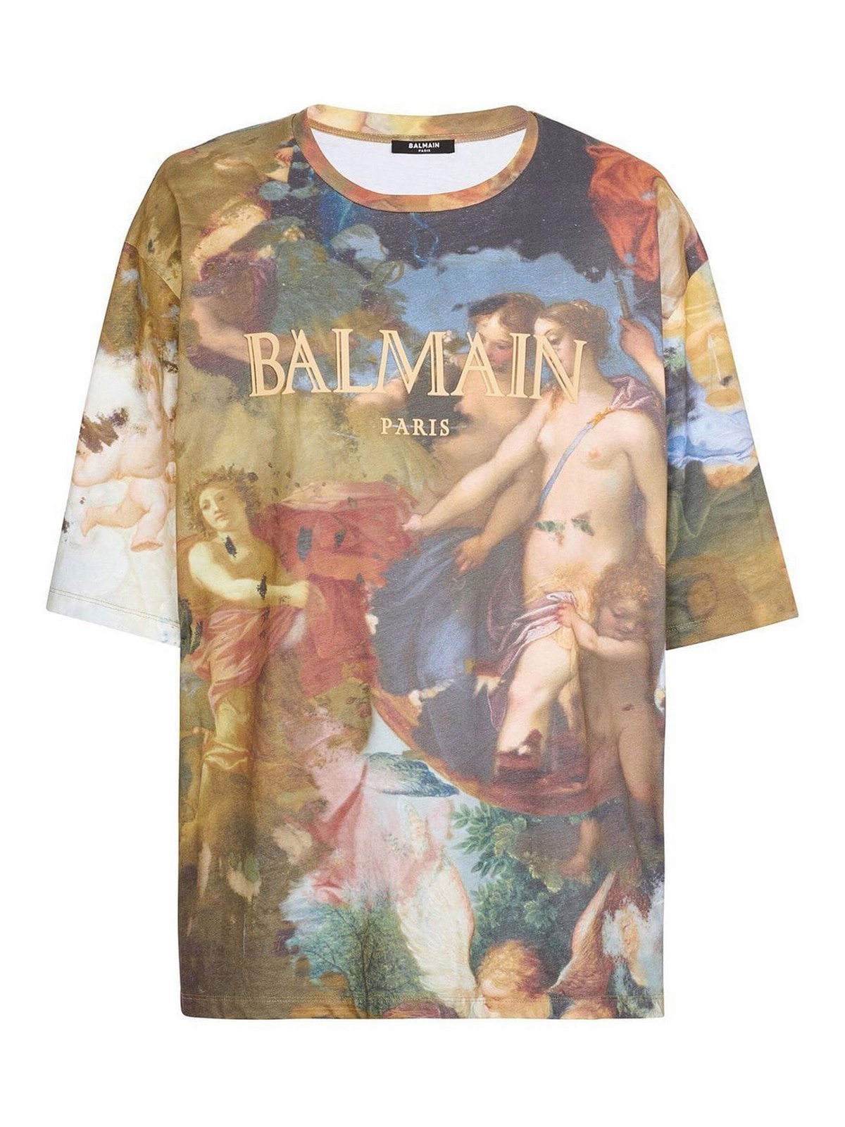 Balmain Paint-print T-shirt - Multicolour - Men