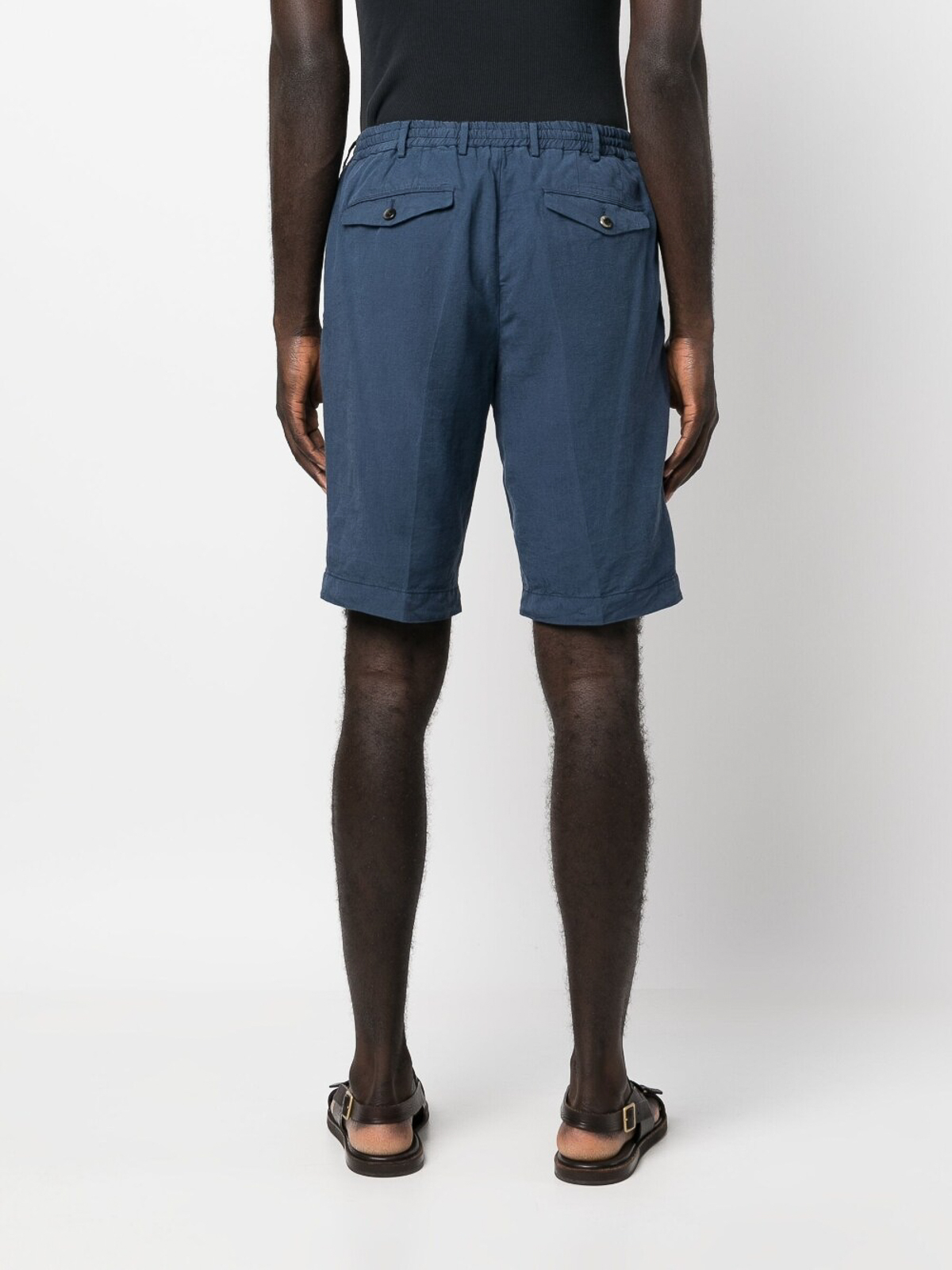 Trousers Shorts Pt Torino - Off-centre front button shorts