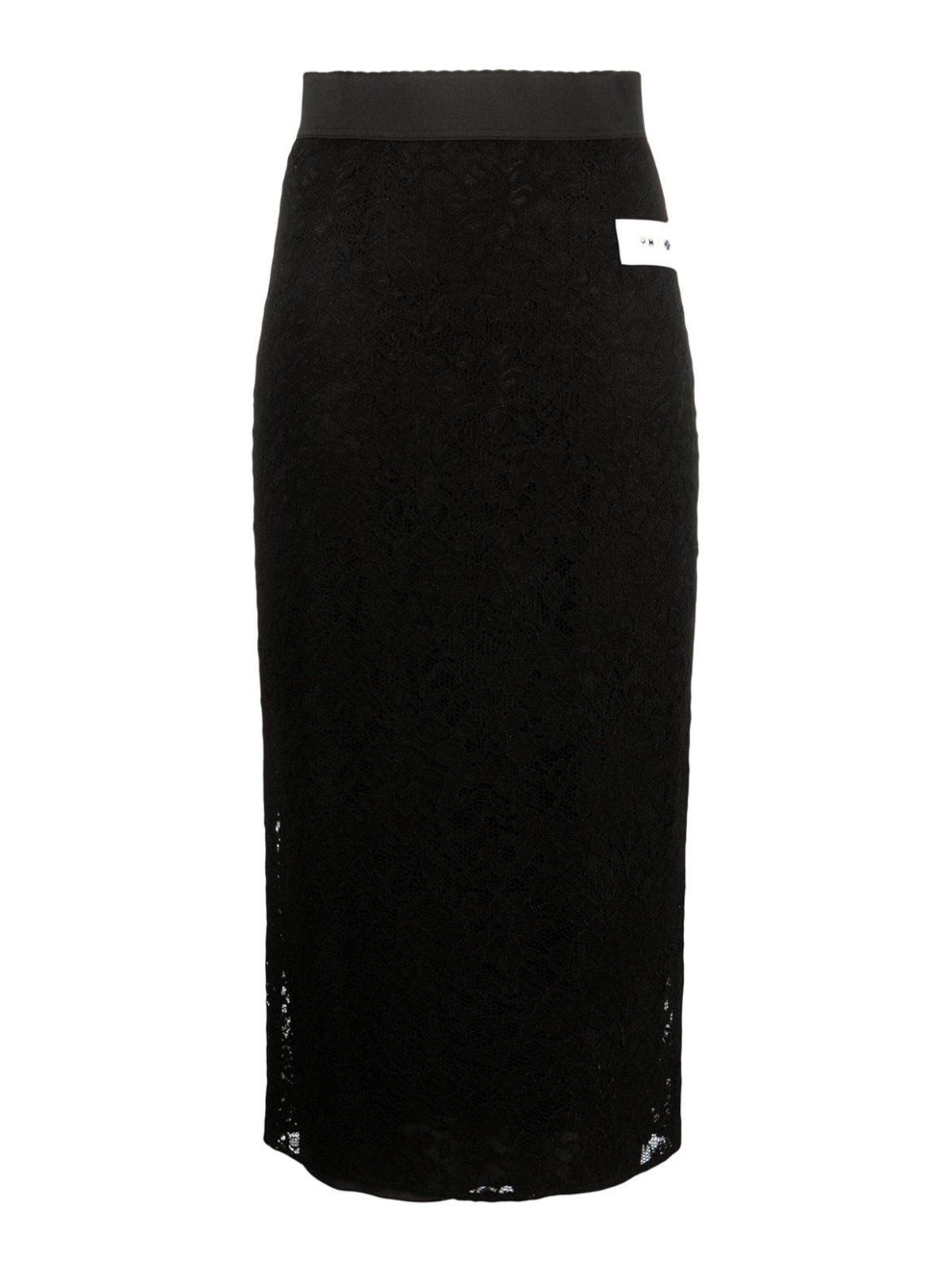 Shop Dolce & Gabbana High-waisted Pencil Skirt In Black