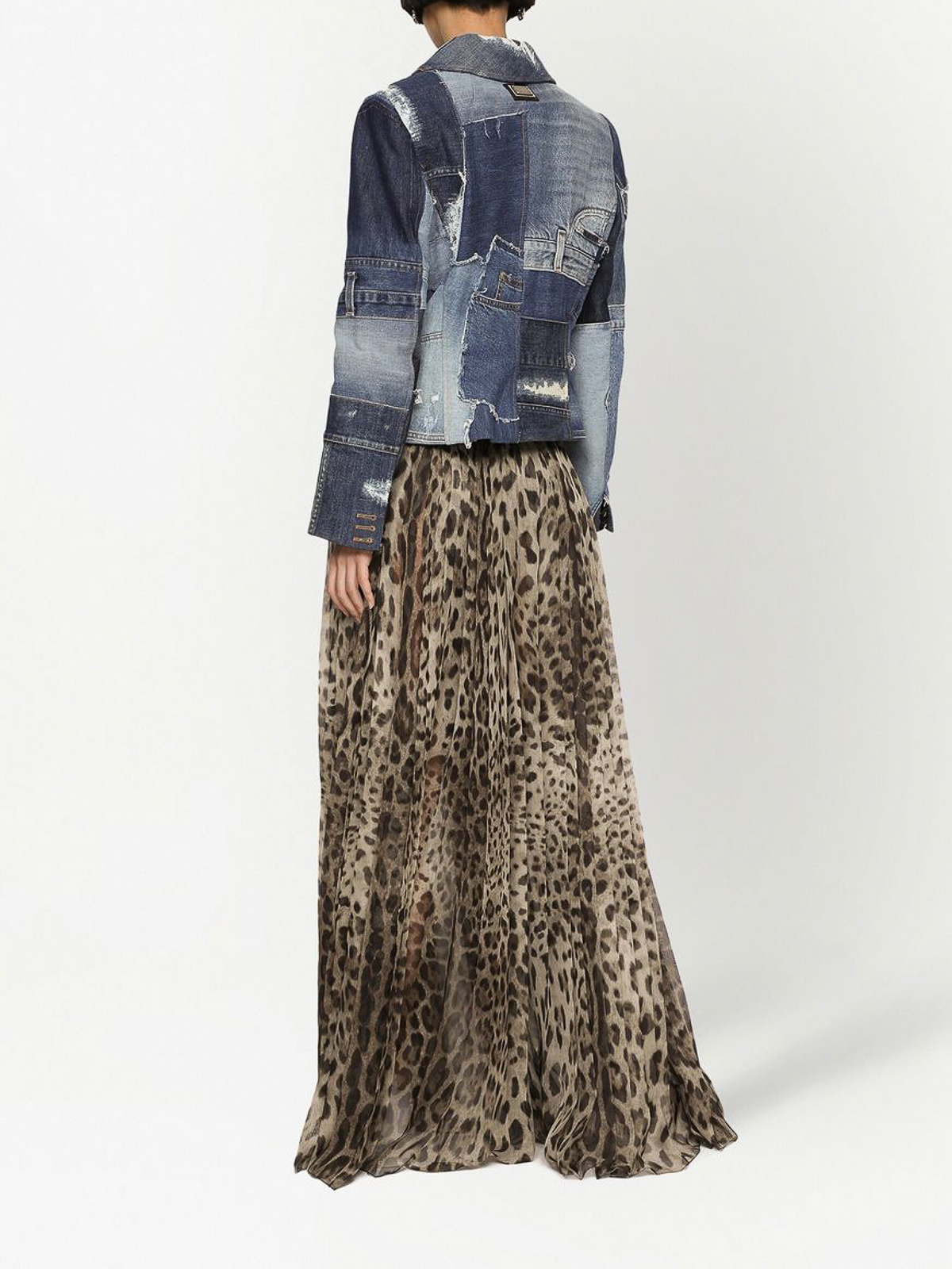 Shop Dolce & Gabbana Pleated Leopard Print Trousers In Brown