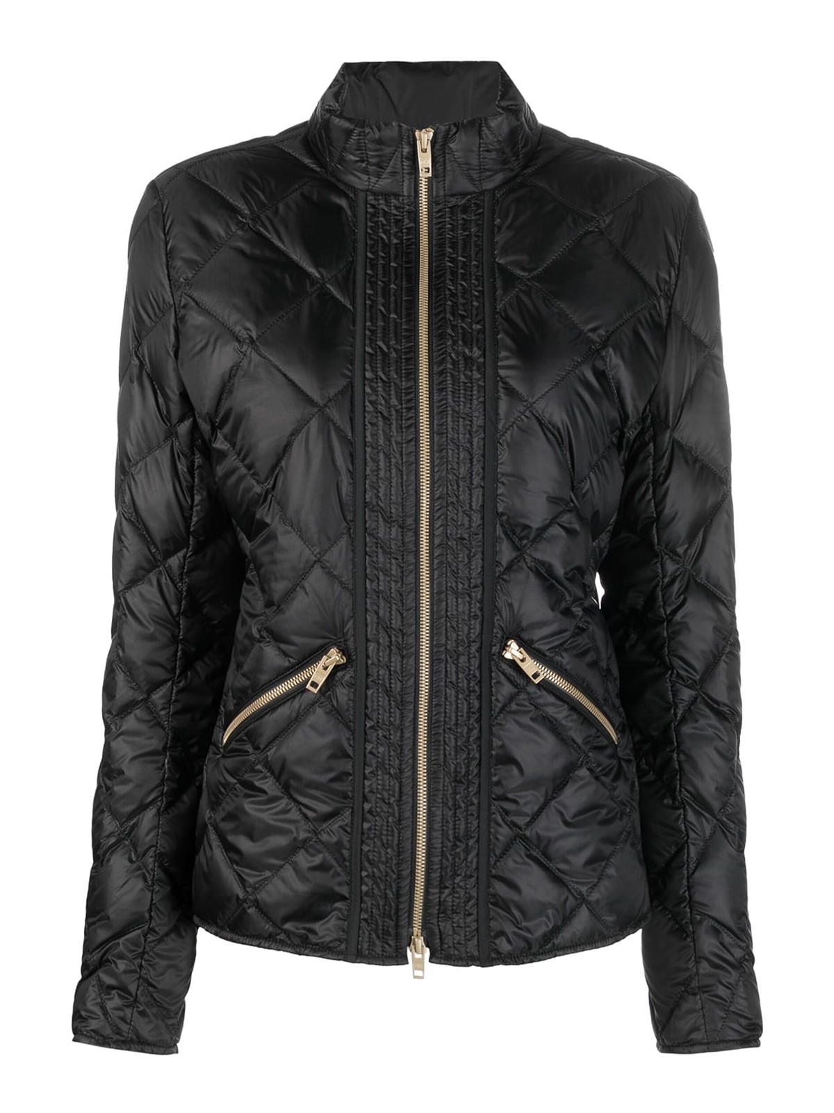 Fay Diamond-quilt Zip-fastening Jacket In Black