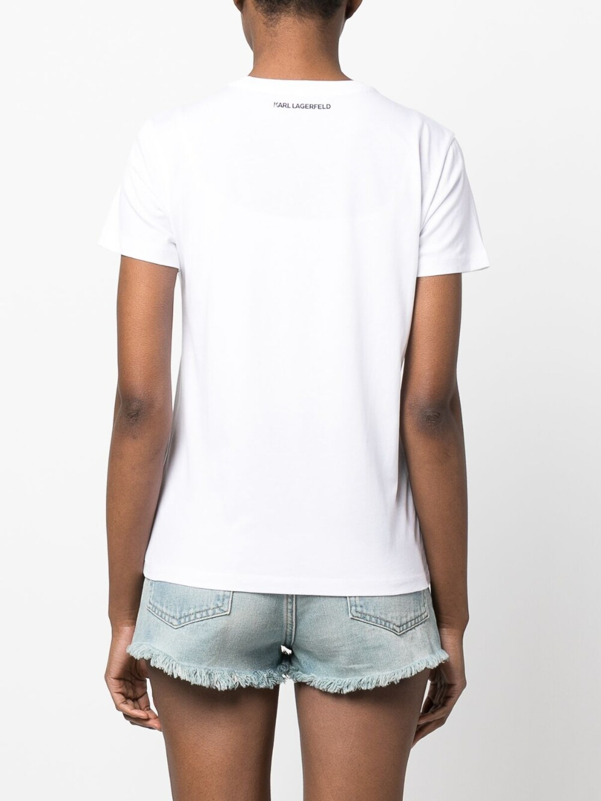 Karl Lagerfeld Embossed logo-print T-shirt - White | 231W1712100