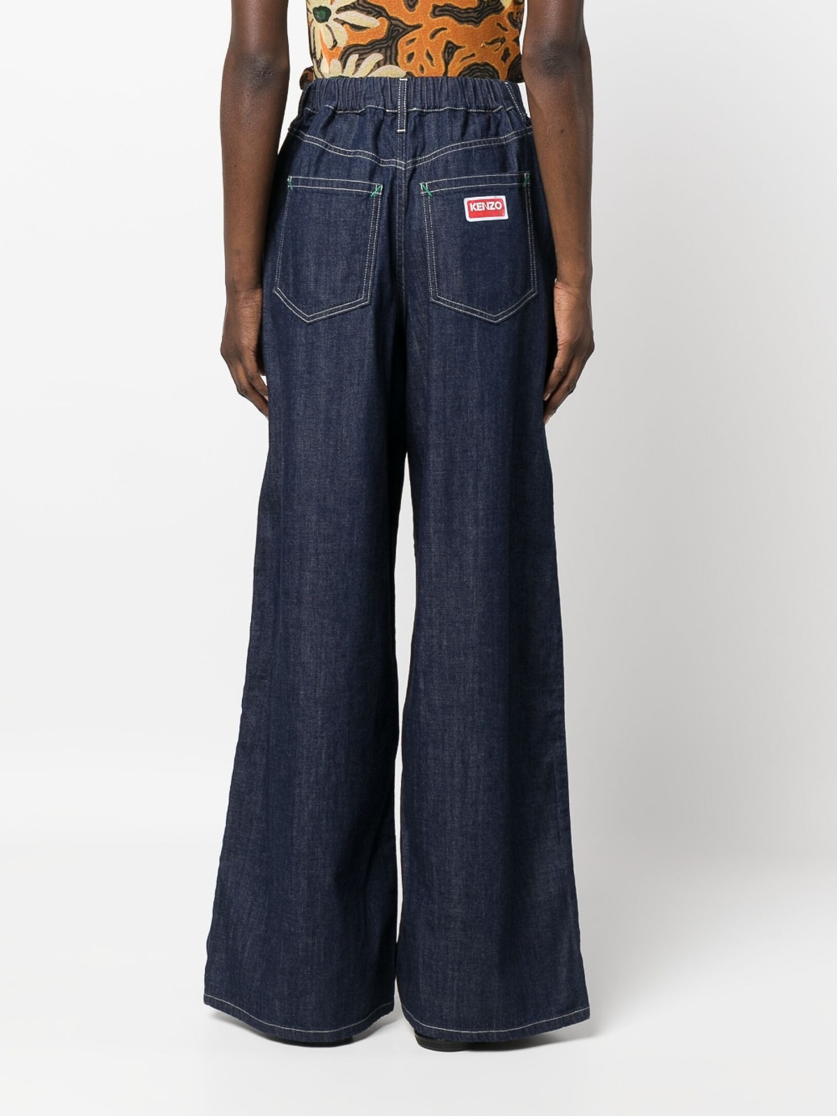 Kenzo Wide-leg jeans - Dark Wash - Women | FD52DP2056E1DM