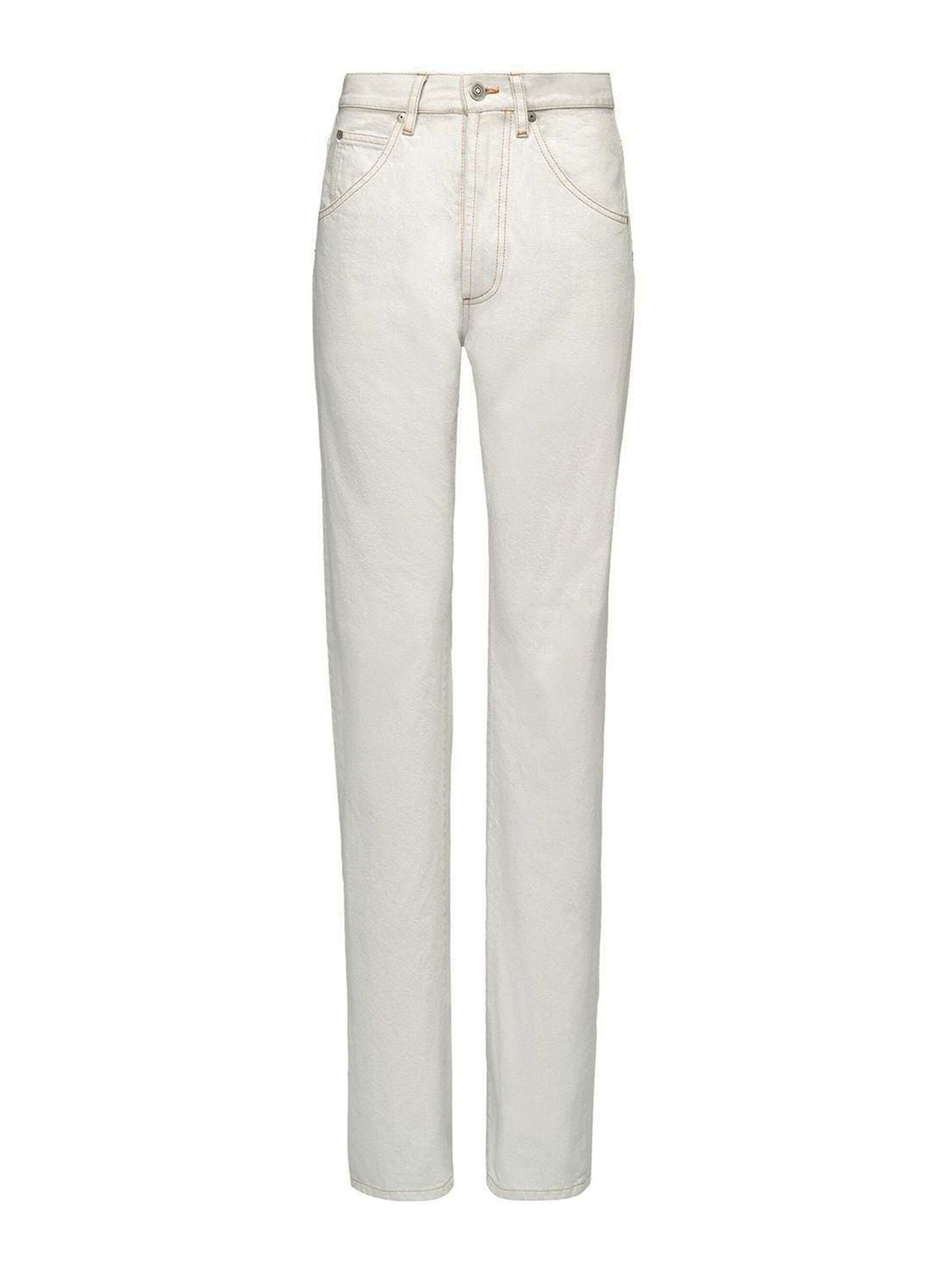 Maison Margiela High-waisted Straight-leg Jeans In Blanco