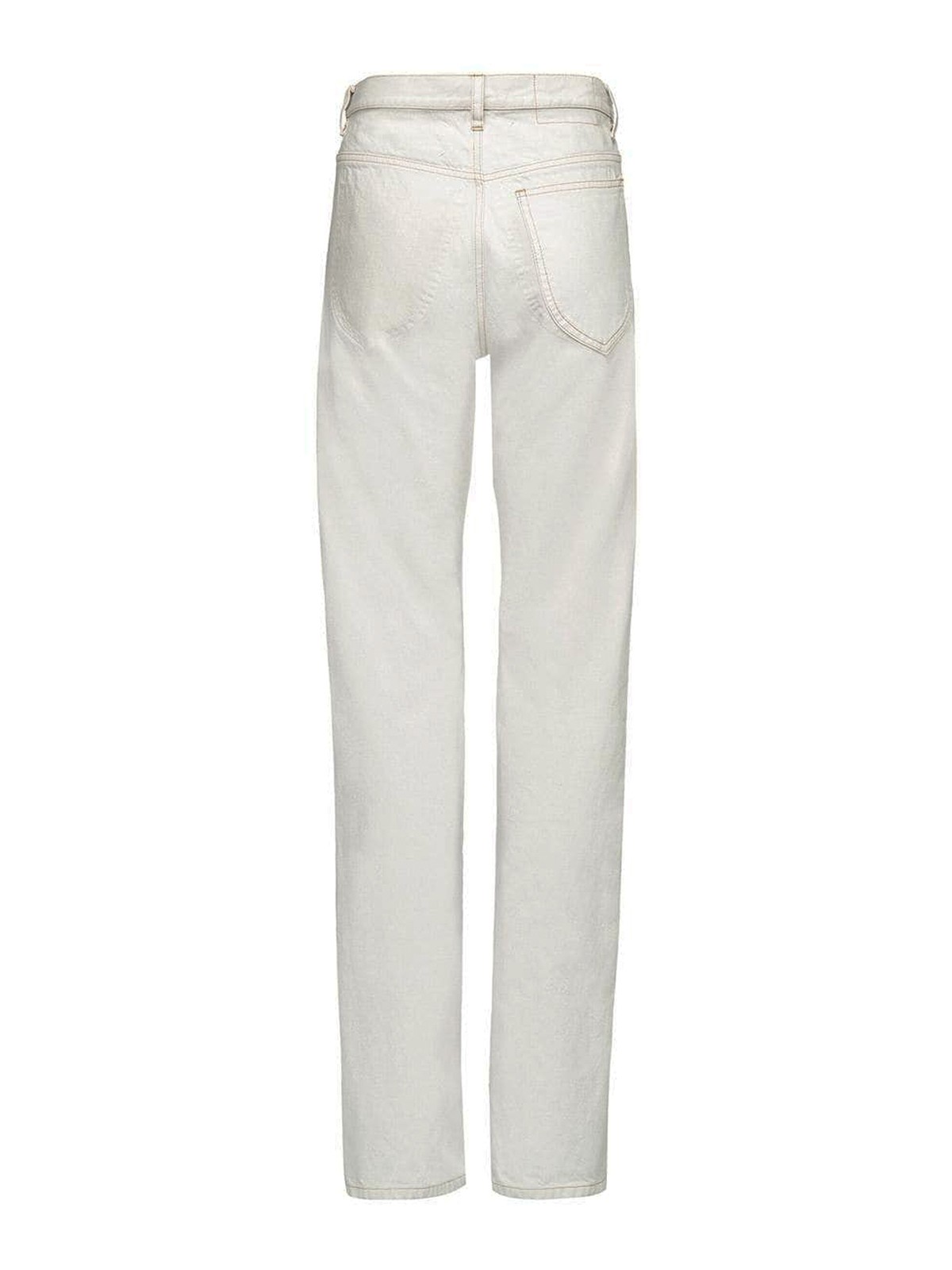 Shop Maison Margiela High-waisted Straight-leg Jeans In Blanco