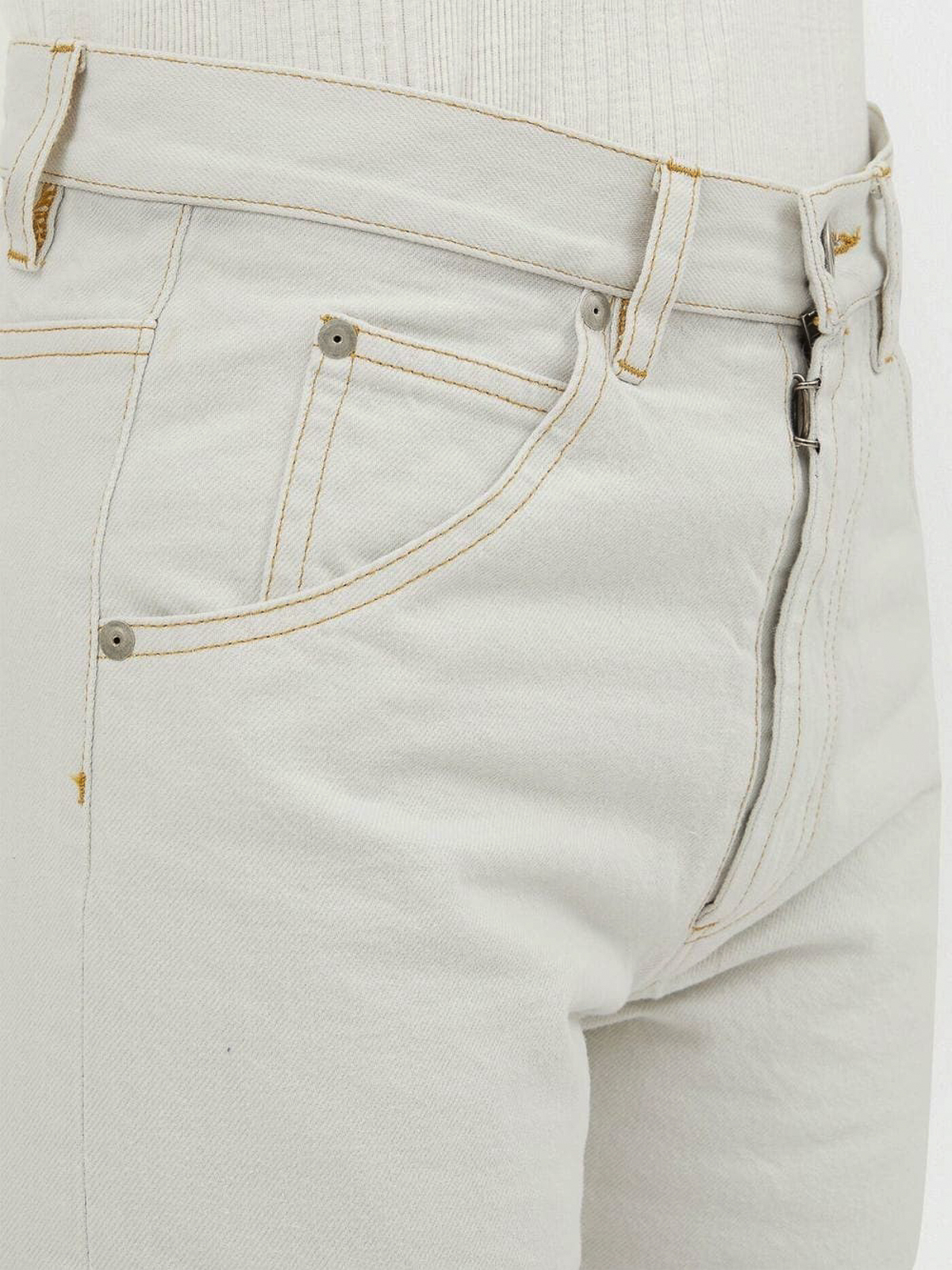 Shop Maison Margiela High-waisted Straight-leg Jeans In Blanco