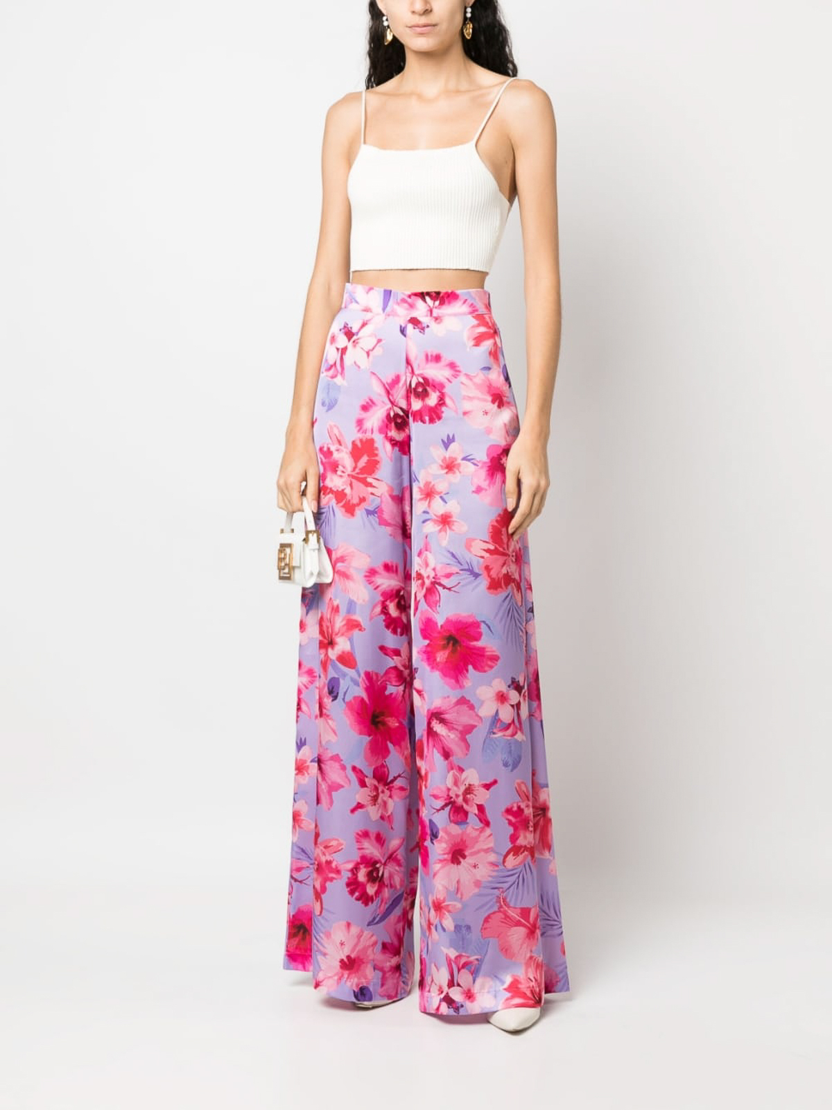 パンツ PINKO Woman Pants Lilac 104690A0IM Y63 104690A0IM Pinko Pollo | Elegant Flared Linen Trousers