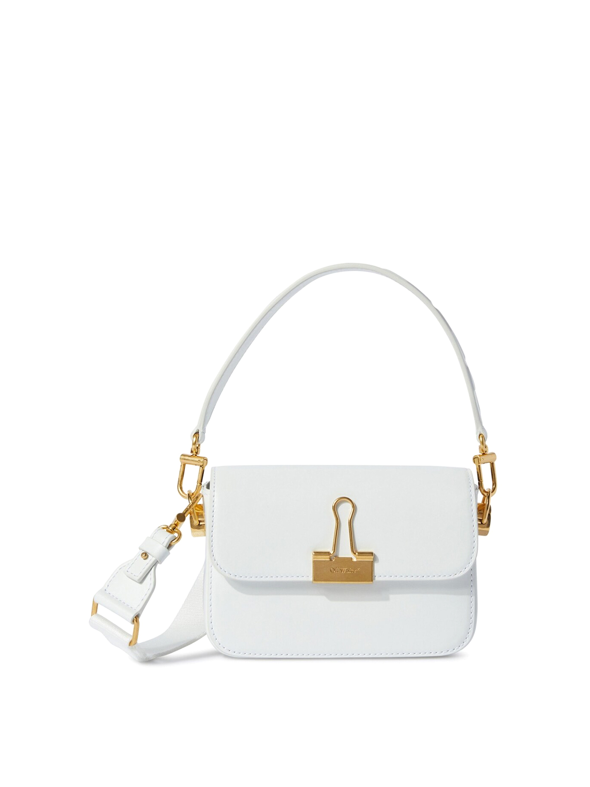 Off-white Small Binder Shoulder Bag In White