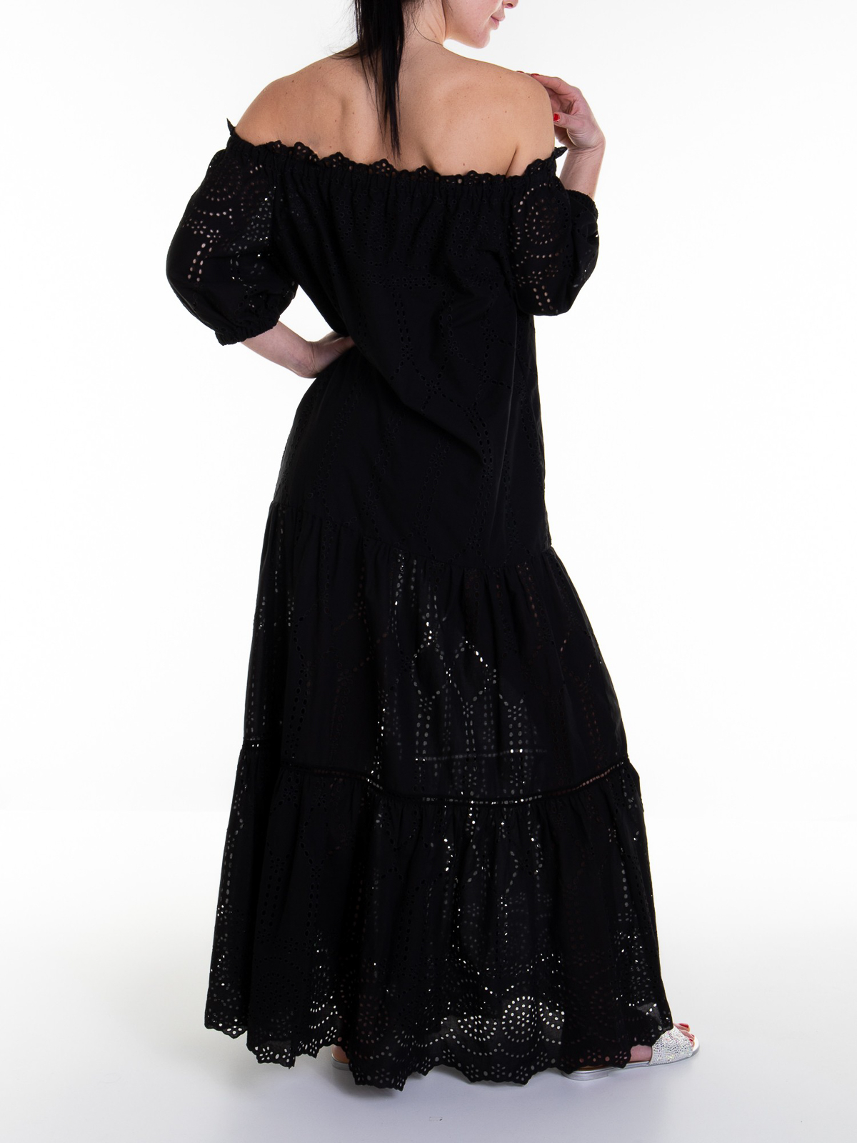 ermanno scervino cotton blend lace long dress ERMANNO SCERVINO Cotton Blend Lace Long Dress Ermanno Scervino