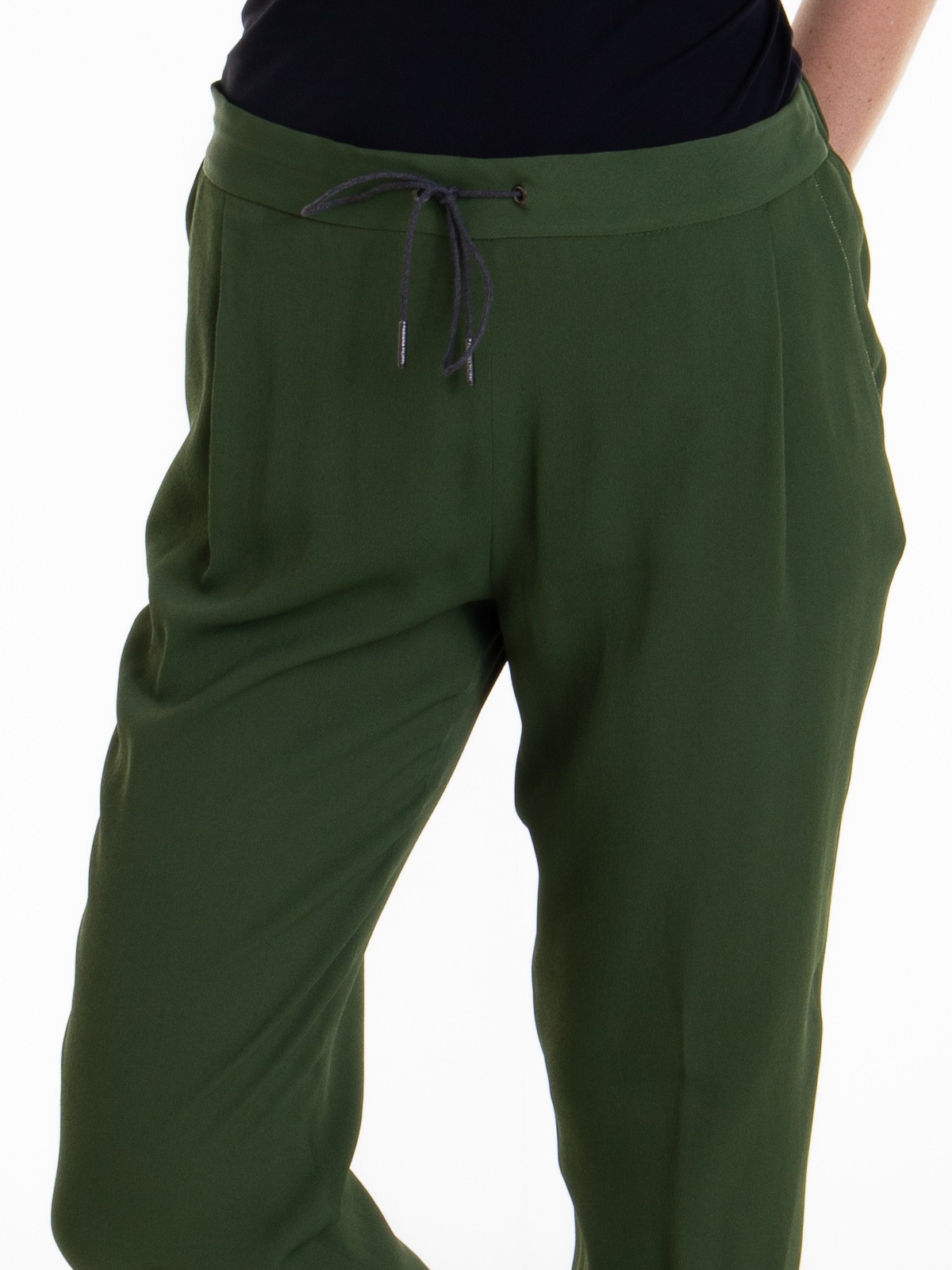 Fabiana Filippi Green silk blend pants | PADP02W350X80900006147