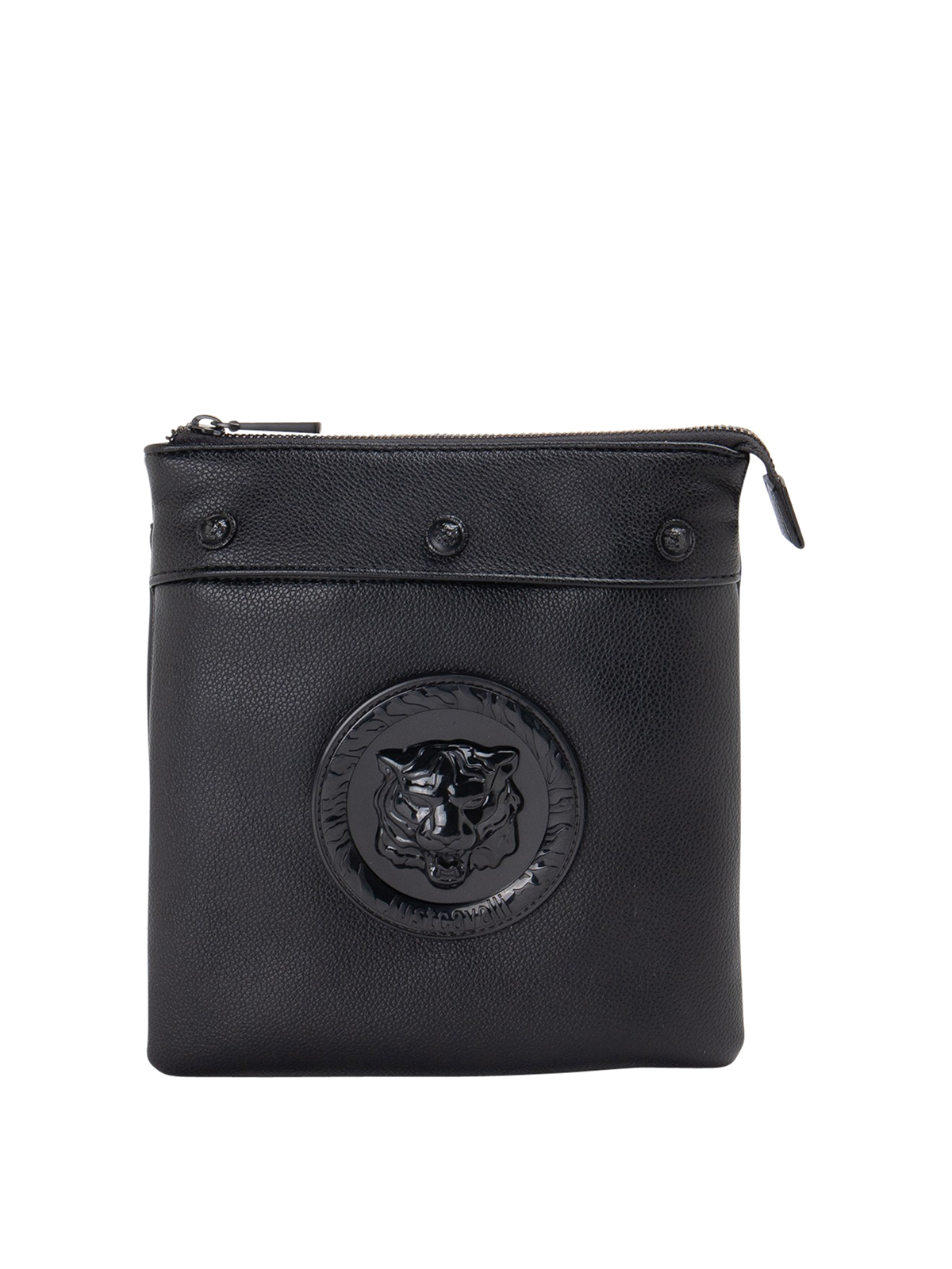 Just Cavalli Leather Tiger Logo Black Side Bag - Accessories from N22  Menswear UK