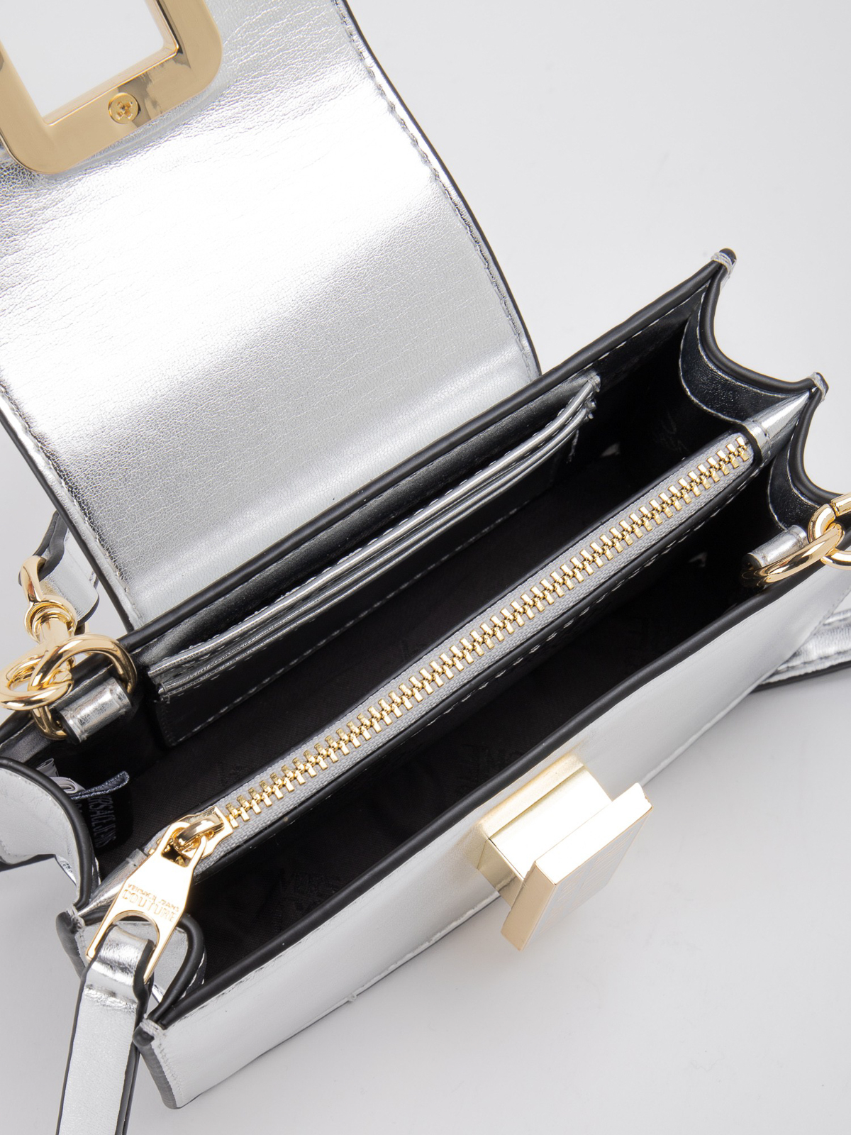 Versace Jeans Couture Silver tech fabric shoulder bag