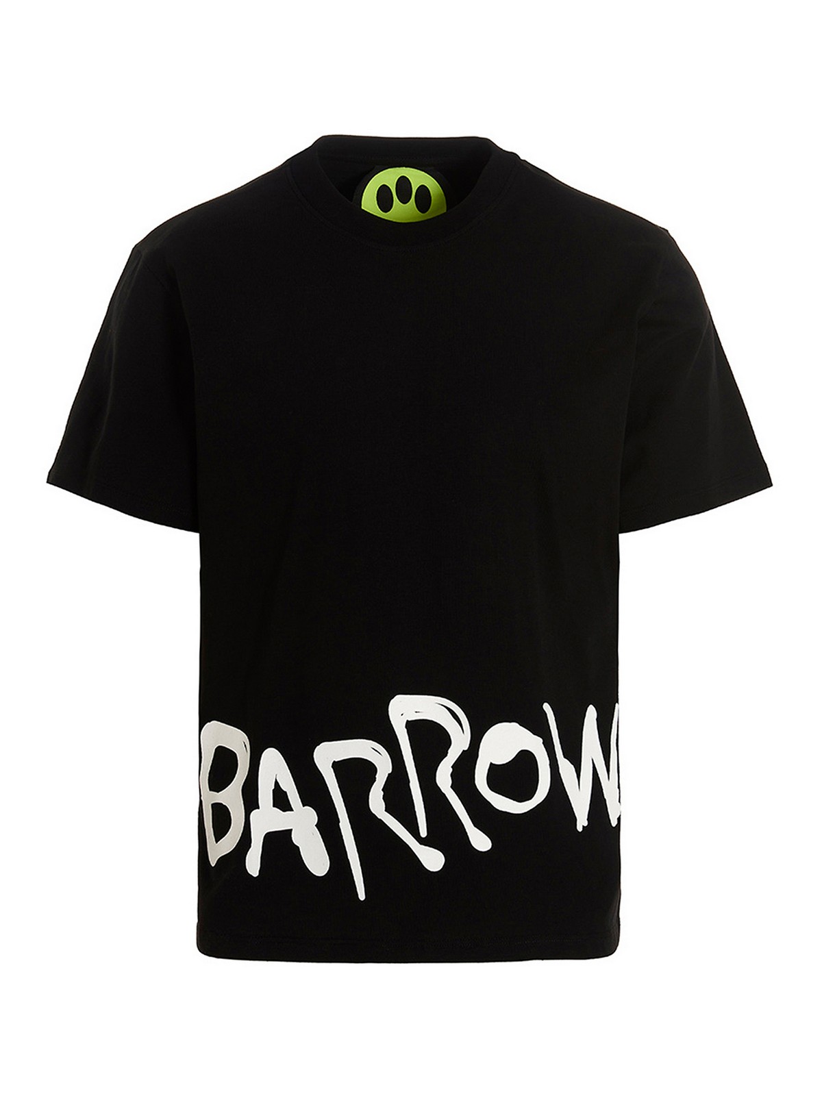 Barrow Cotton Crew Neck T-shirt With Print In Black