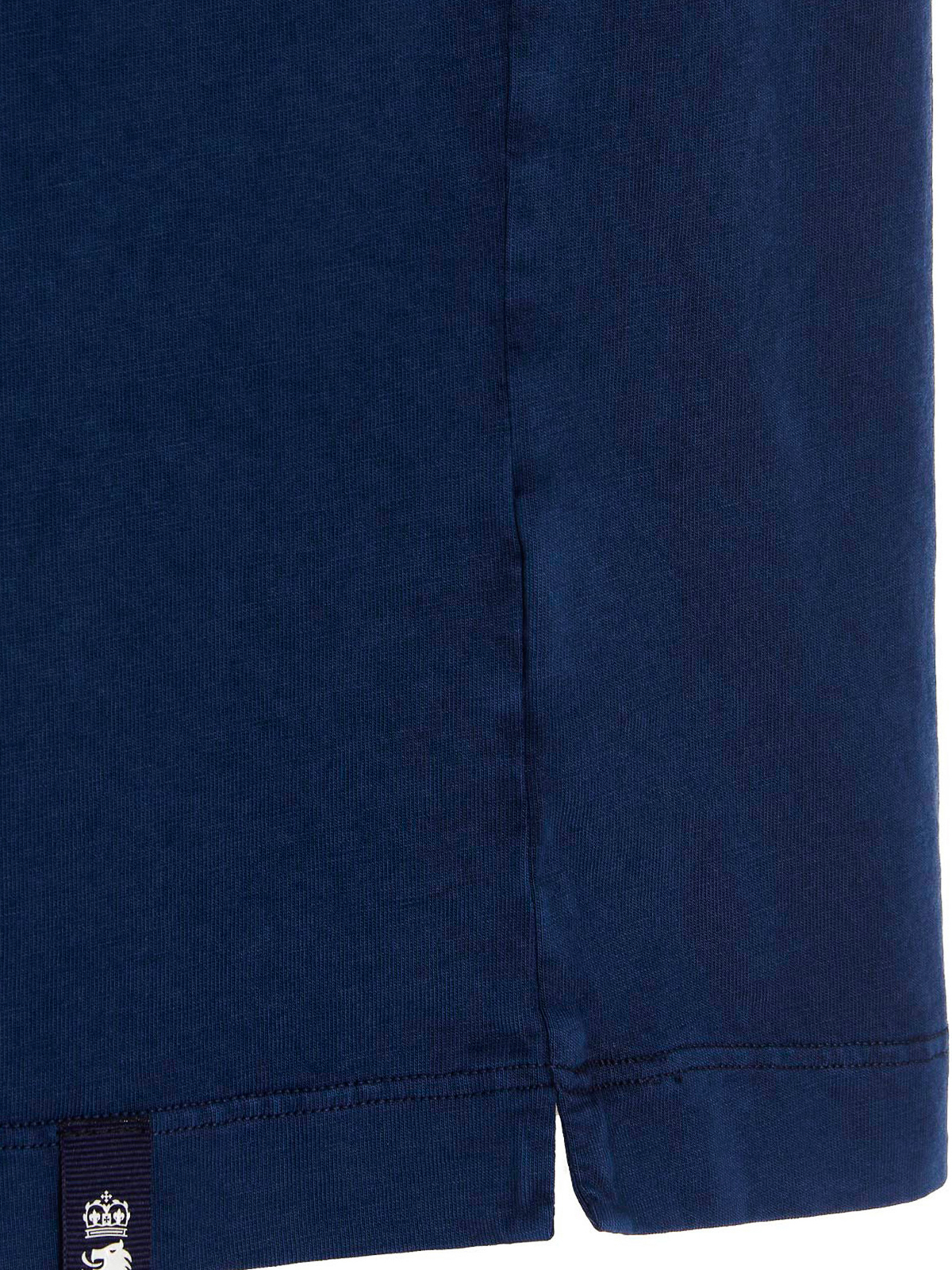 Shop Drumohr Light Cotton Jersey Polo Shirt In Blue