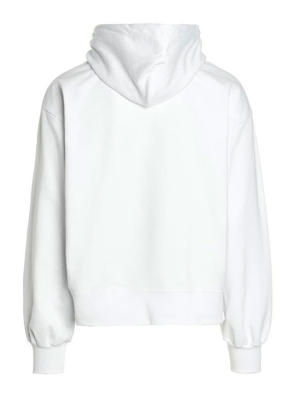 Shop Gcds College Cotton Hoodie In White