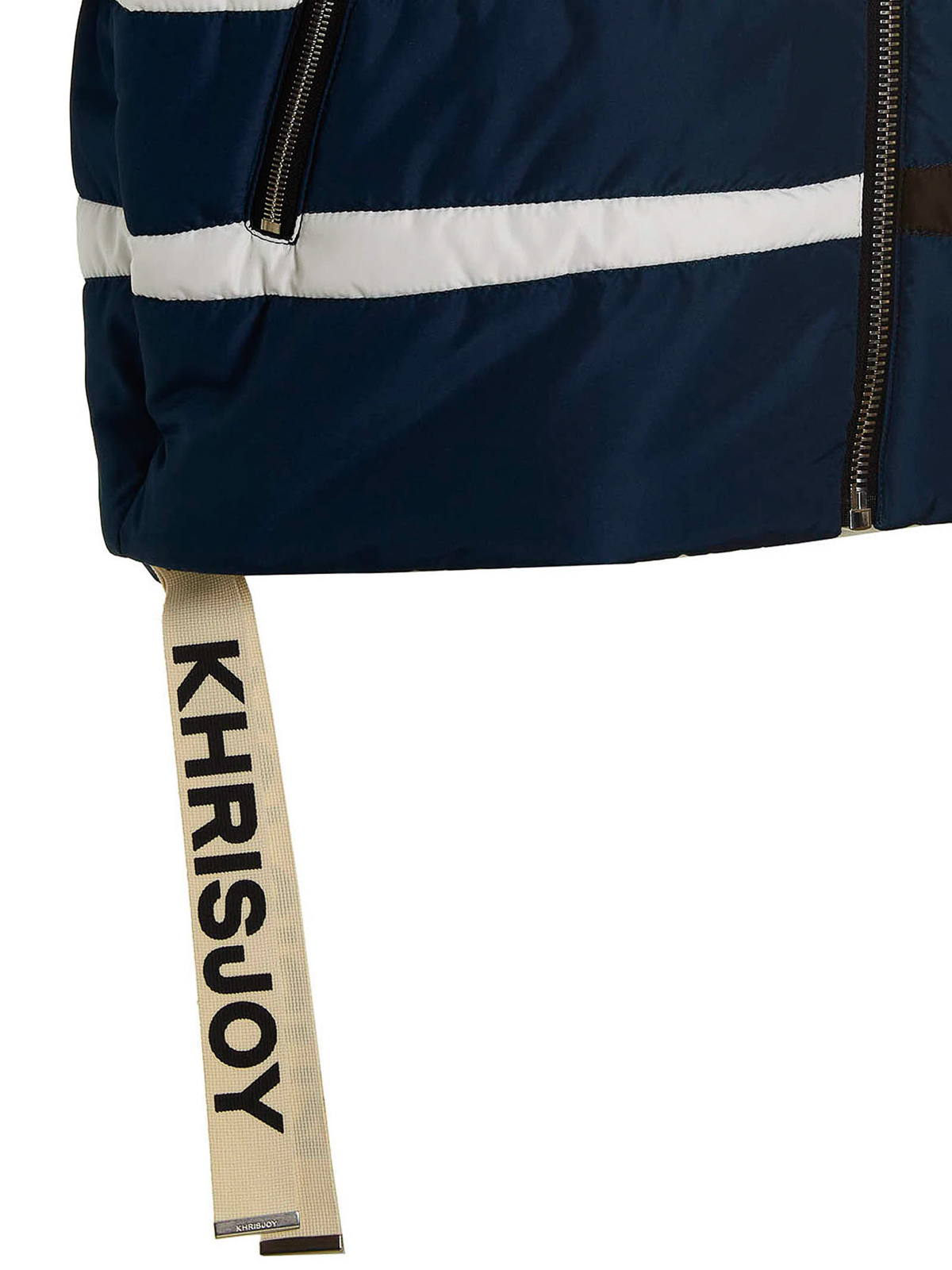 Shop Khrisjoy Oversize Patchwork Colorblock Nylon Vest In Multicolor