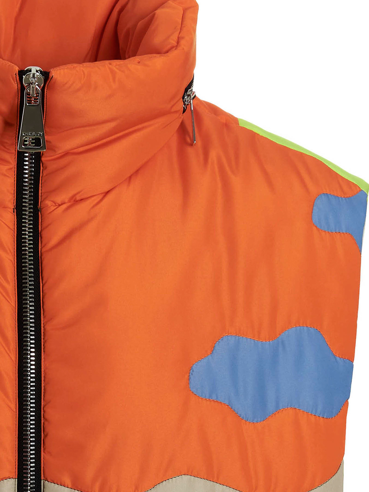 Shop Khrisjoy Oversize Patchwork Colorblock Nylon Vest In Multicolour