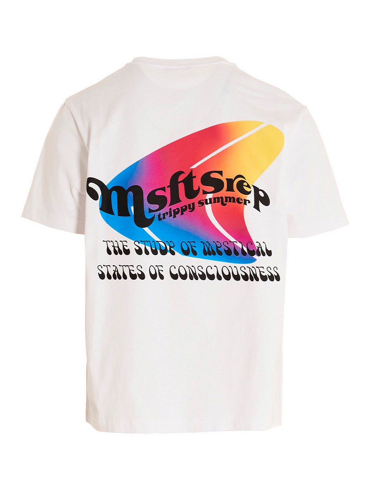 Shop Msftsrep Cotton Crewneck T-shirt In White