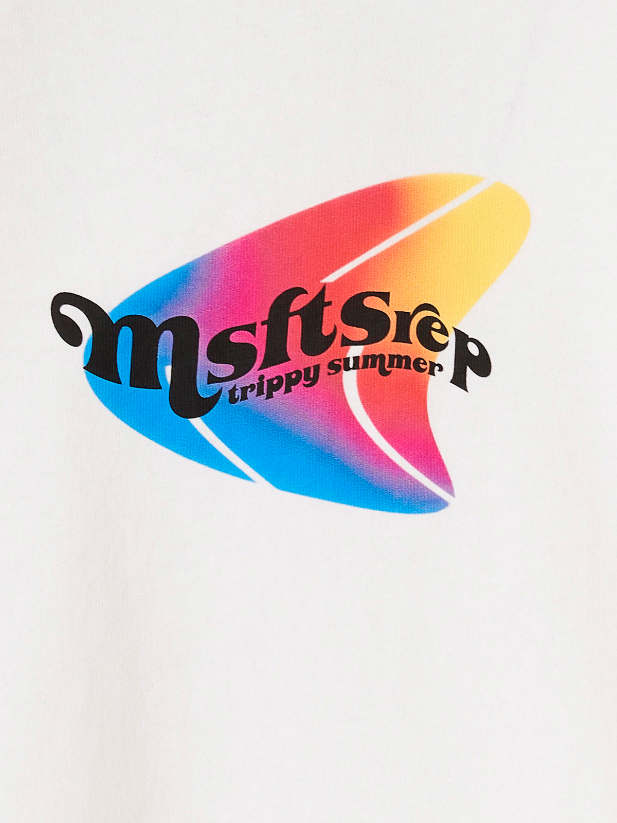 Shop Msftsrep Cotton Crewneck T-shirt In White