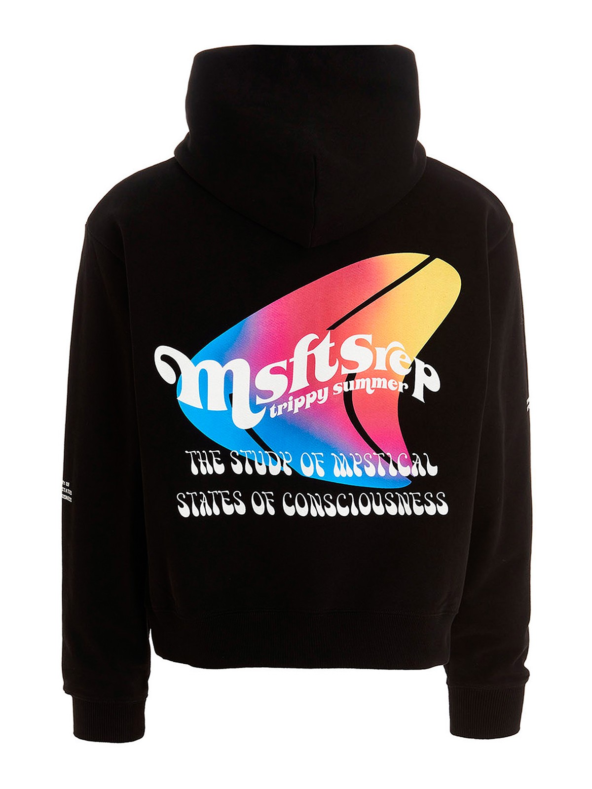 Shop Msftsrep Cotton Hoodie With Logo Print In Black