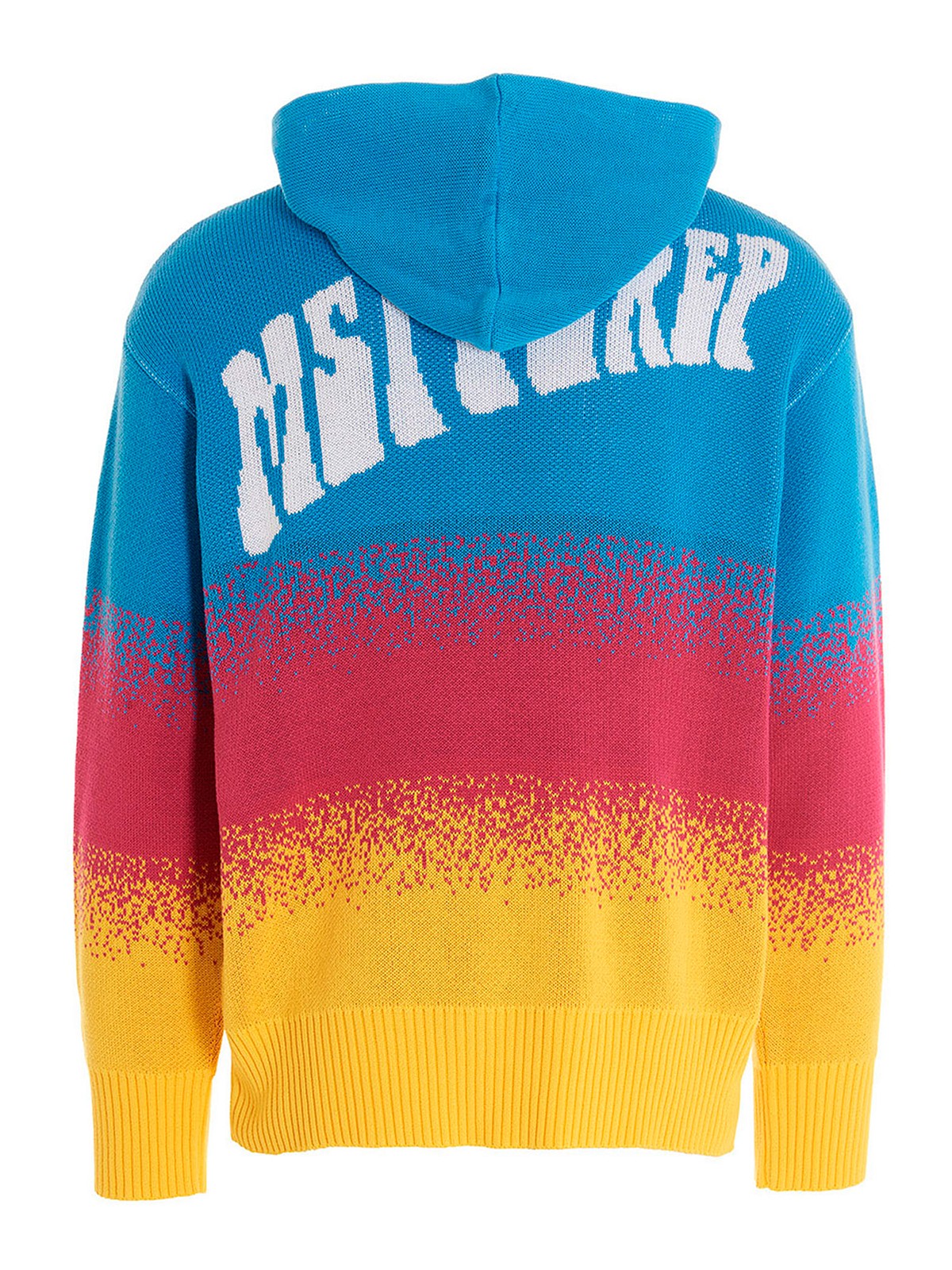 Shop Msftsrep Logo Intarsia Hooded Sweater In Multicolour
