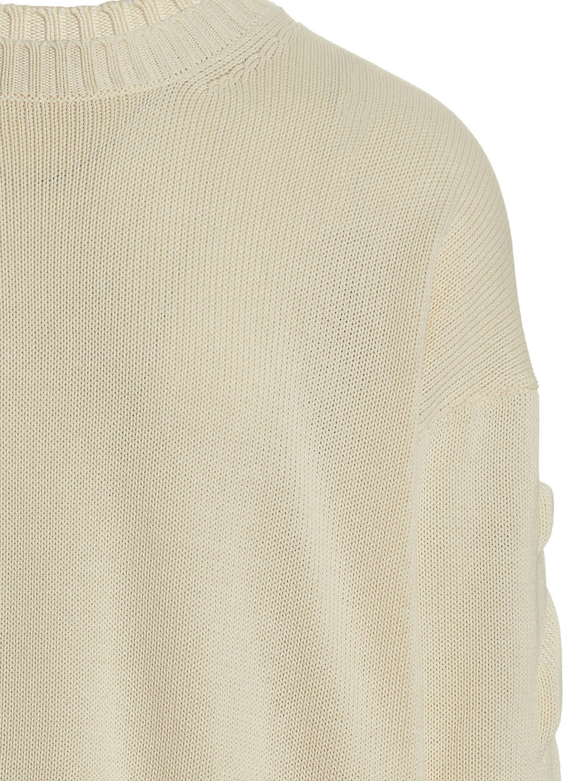 Shop Off-white Cotton  3d Diag Sweater In Beige