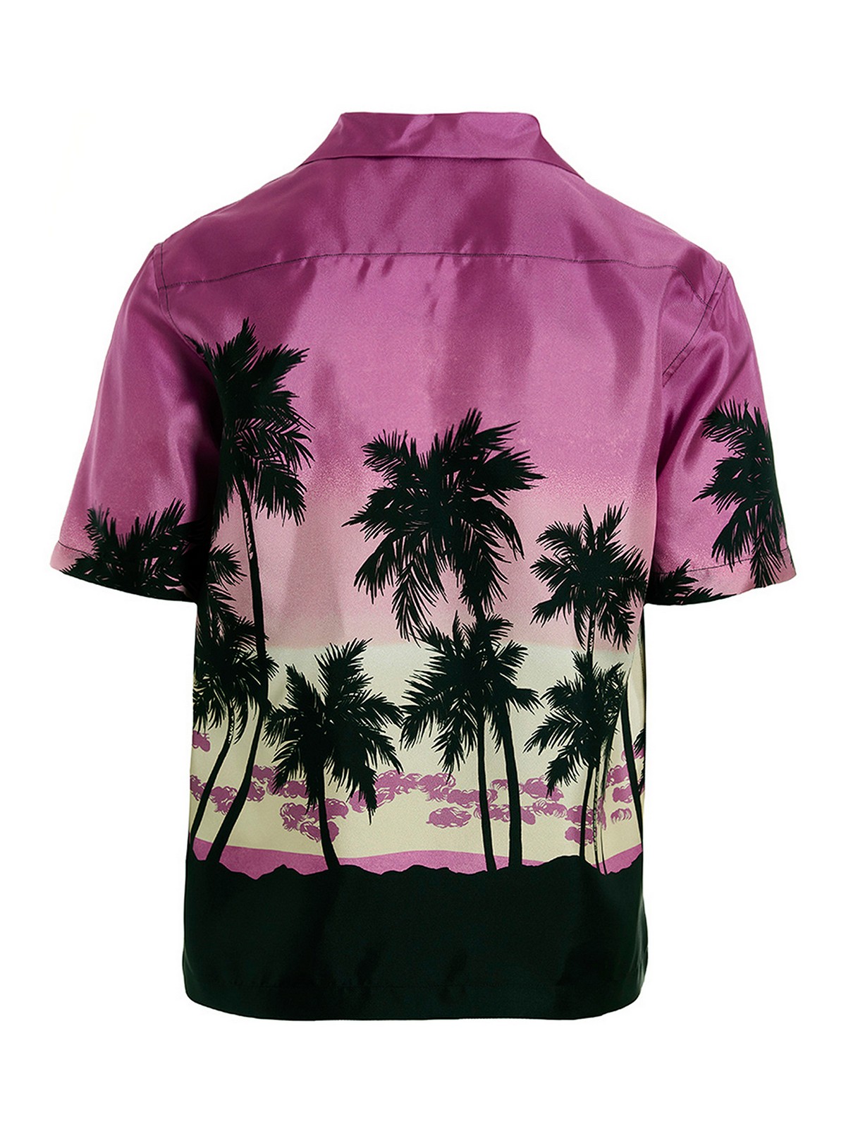 Shirts Palm Angels - Pink silk shirt - PMGA110S23FAB0043710