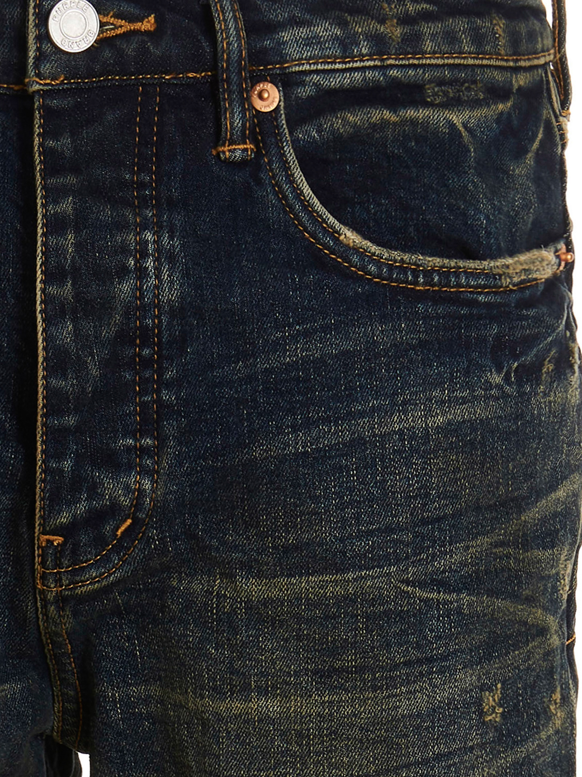 Shop Purple Brand Braided-effect Cotton P005 Denim Jeans In Light Wash
