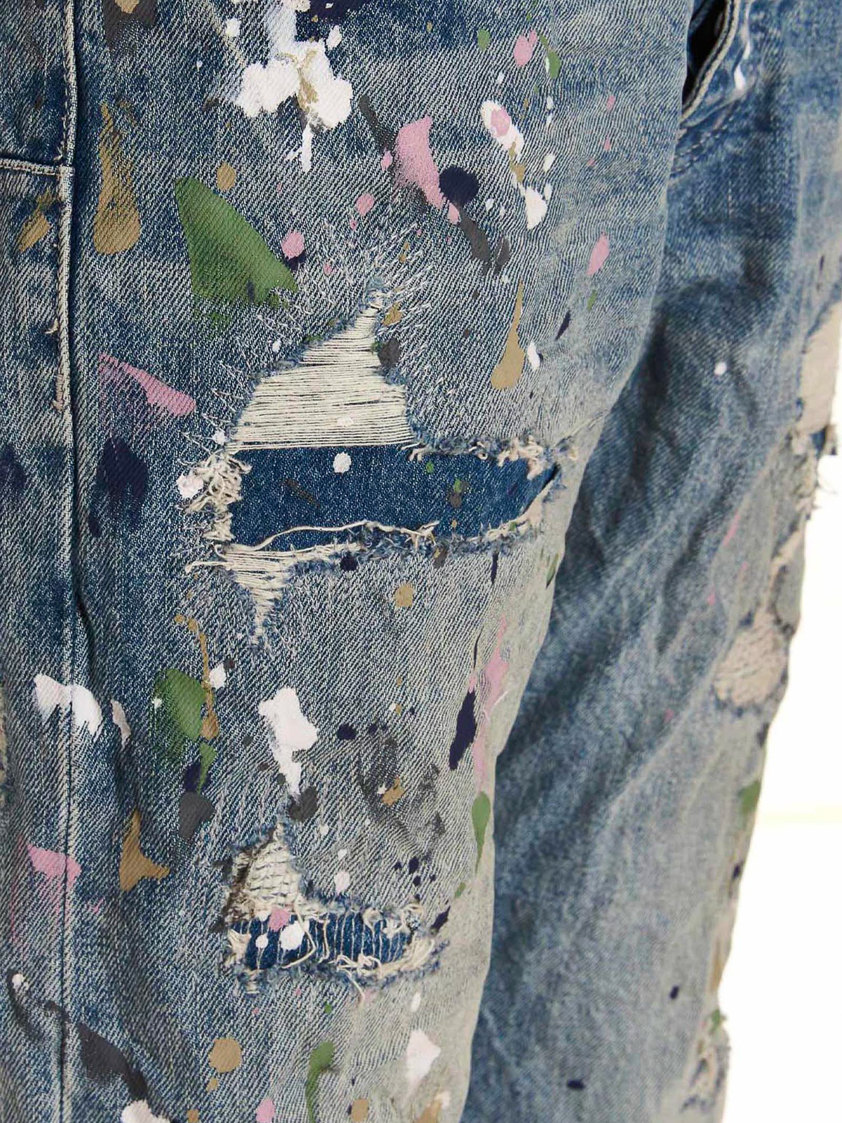 Purple Brand Men's Paint Splatter Jeans