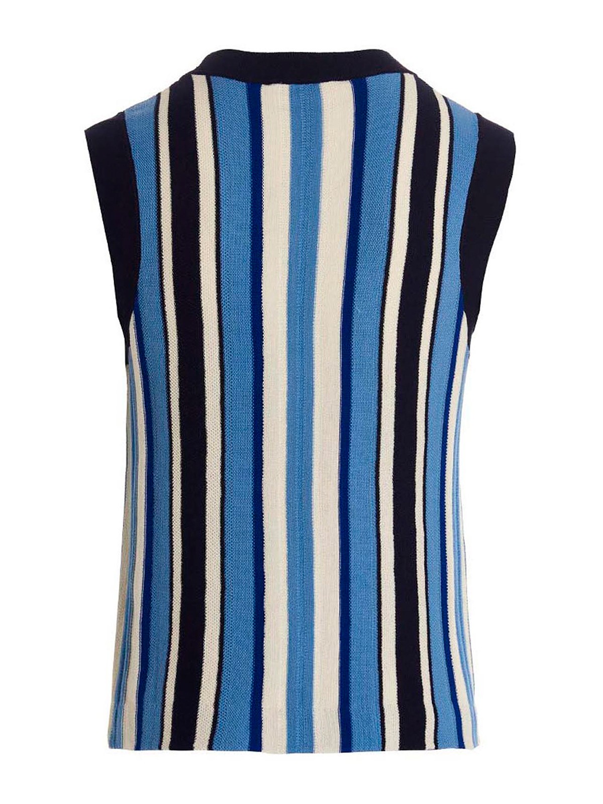 Shop Wales Bonner Multicolored Striped Cotton Vest In Multicolour